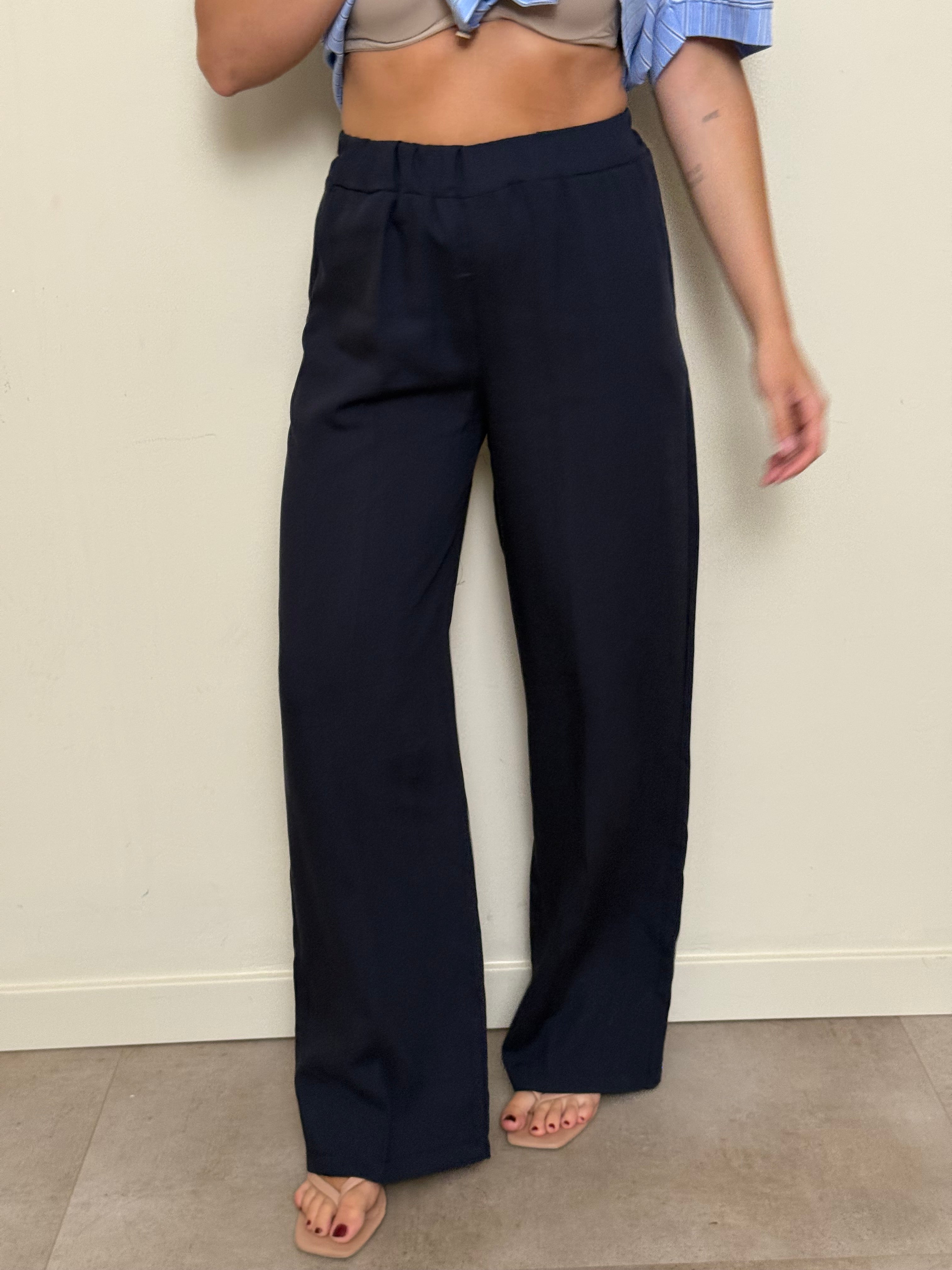 Pantalone dritto blu