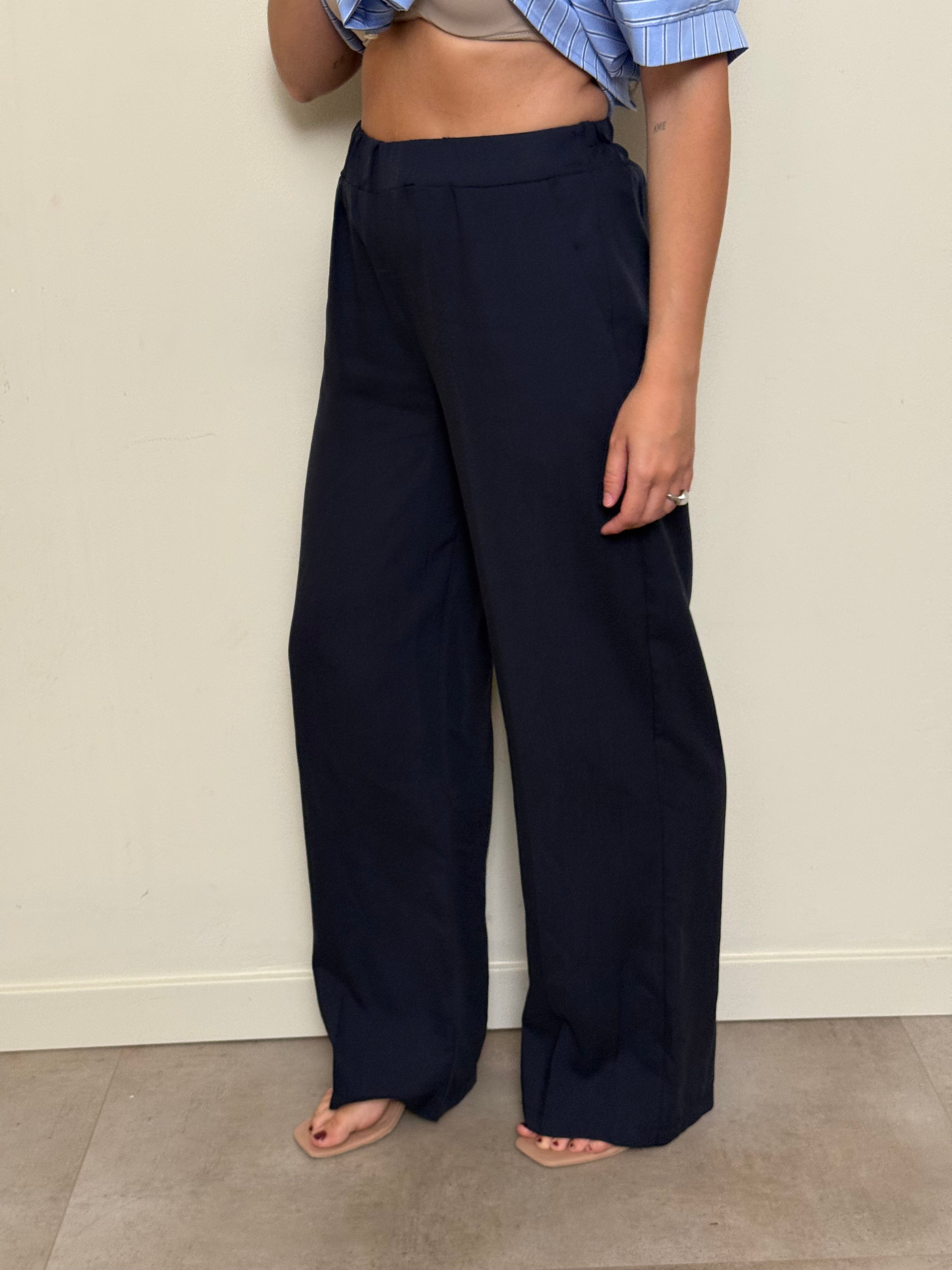 Pantalone dritto blu