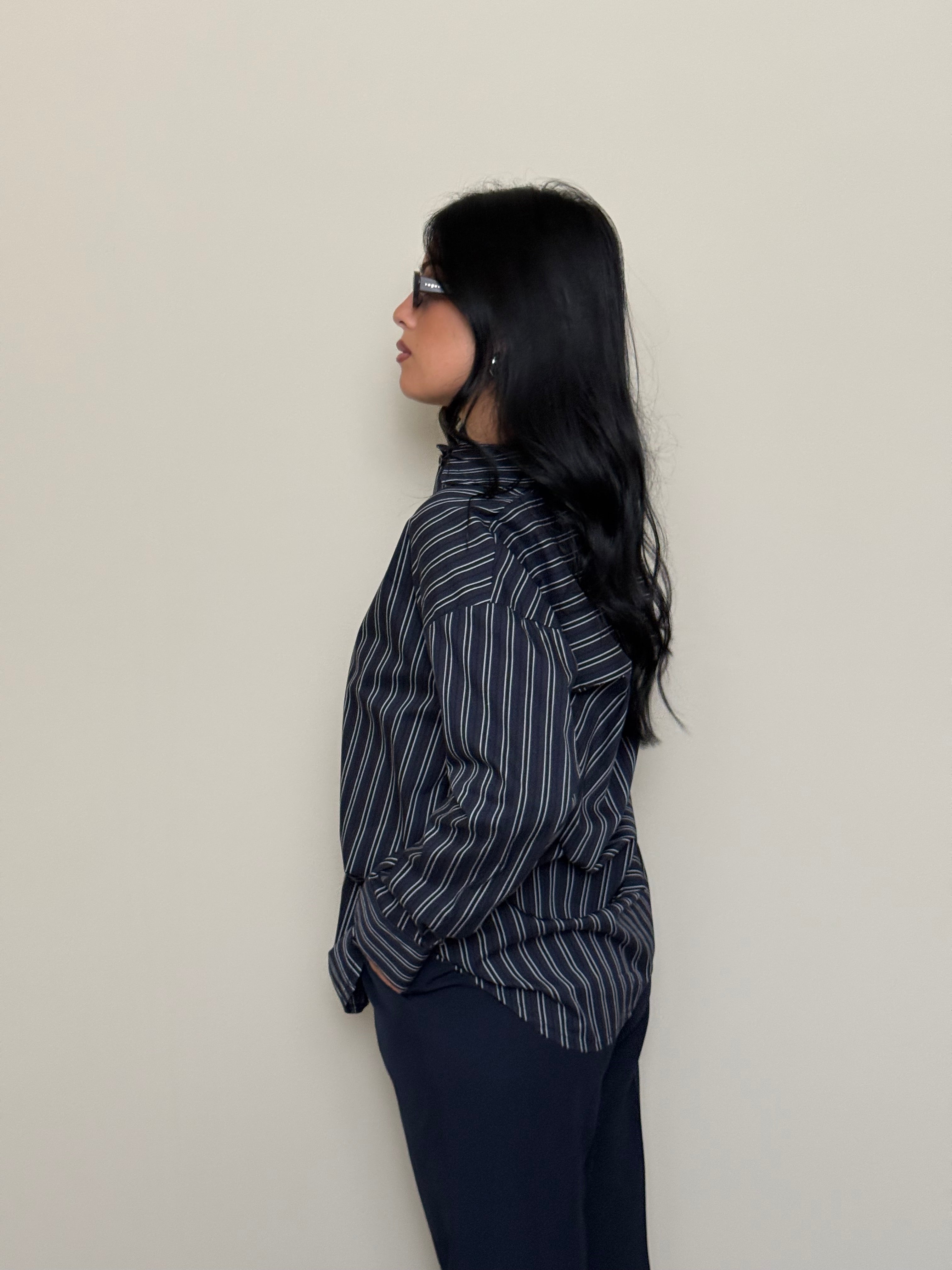 Camicia a righe blu