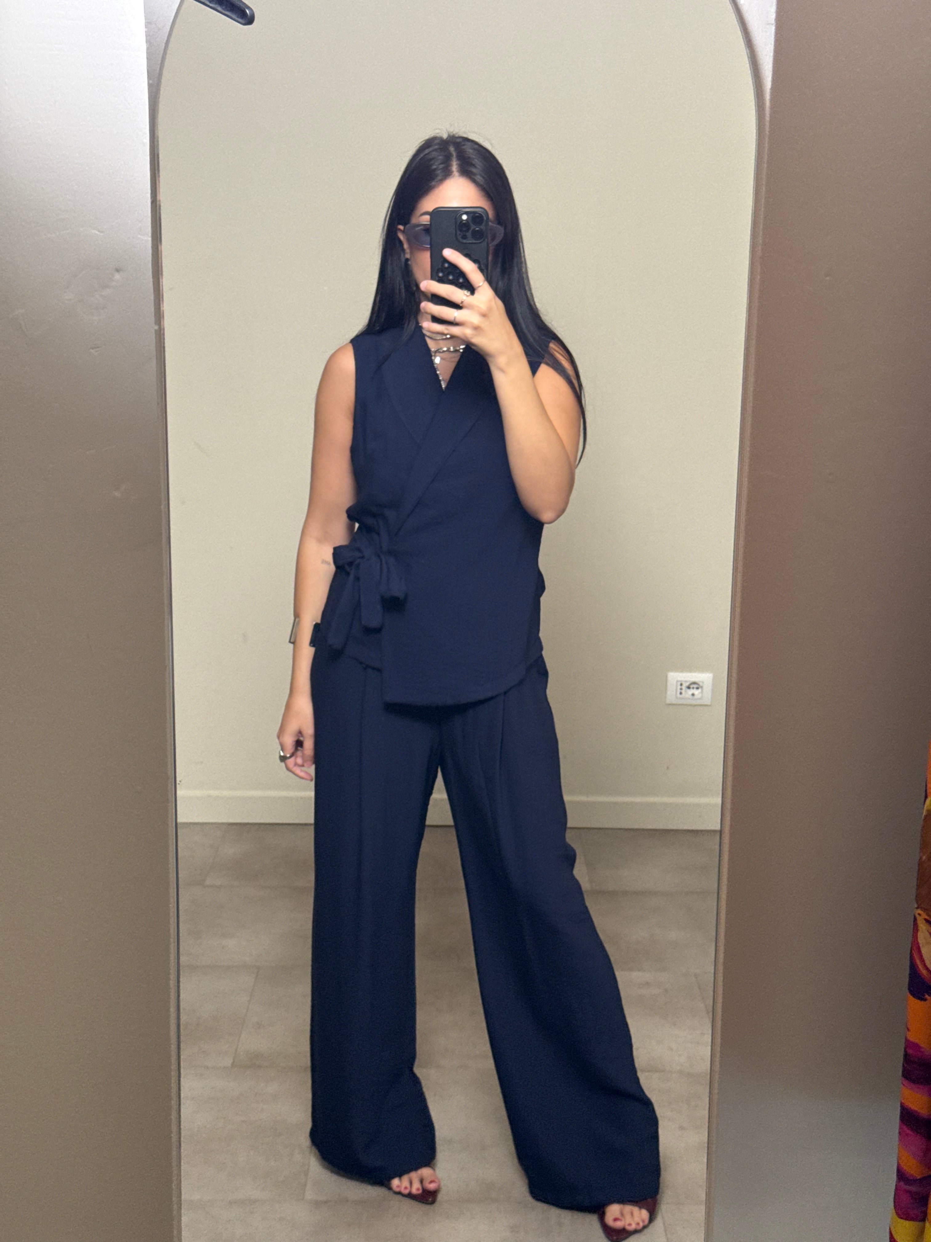 Coordinato gilet blu