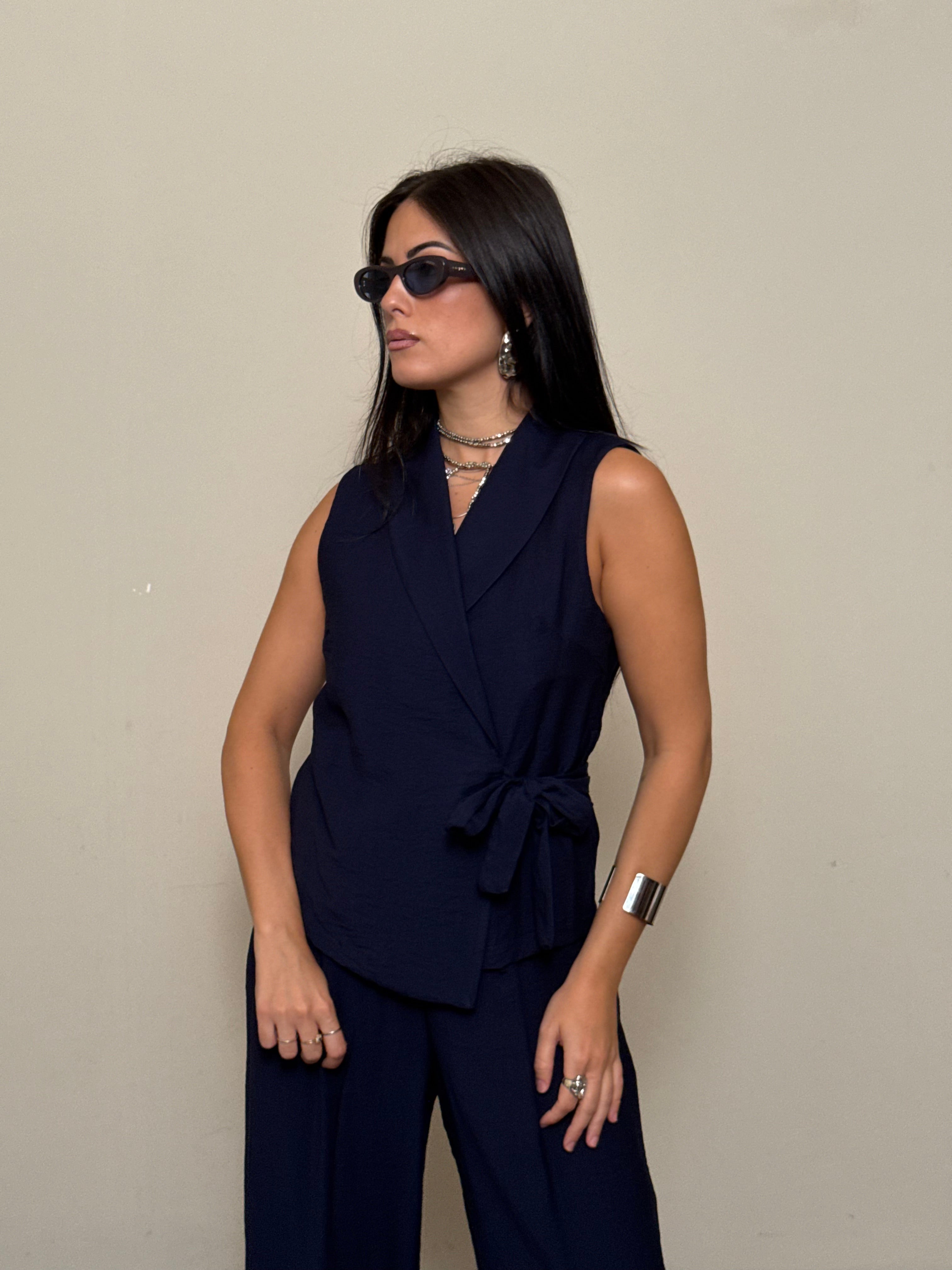 Coordinato gilet blu