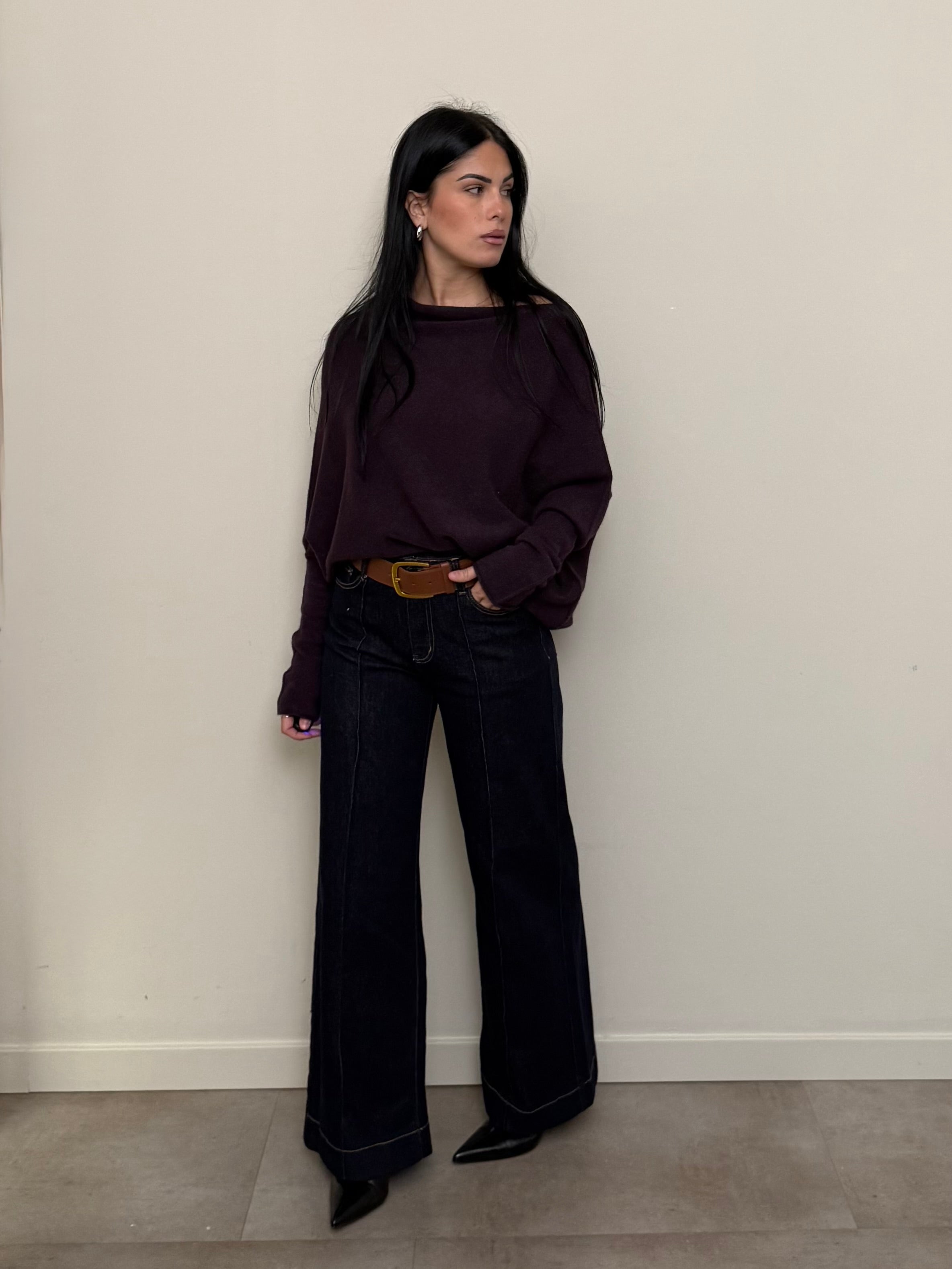 Jeans palazzo cintura