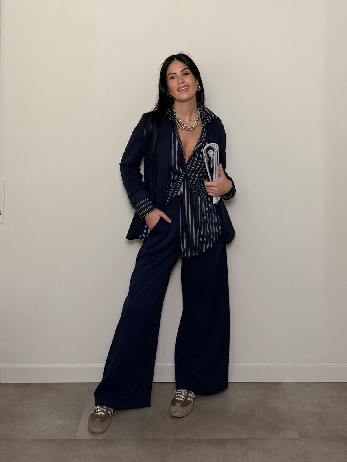 Tailleur basic blu
