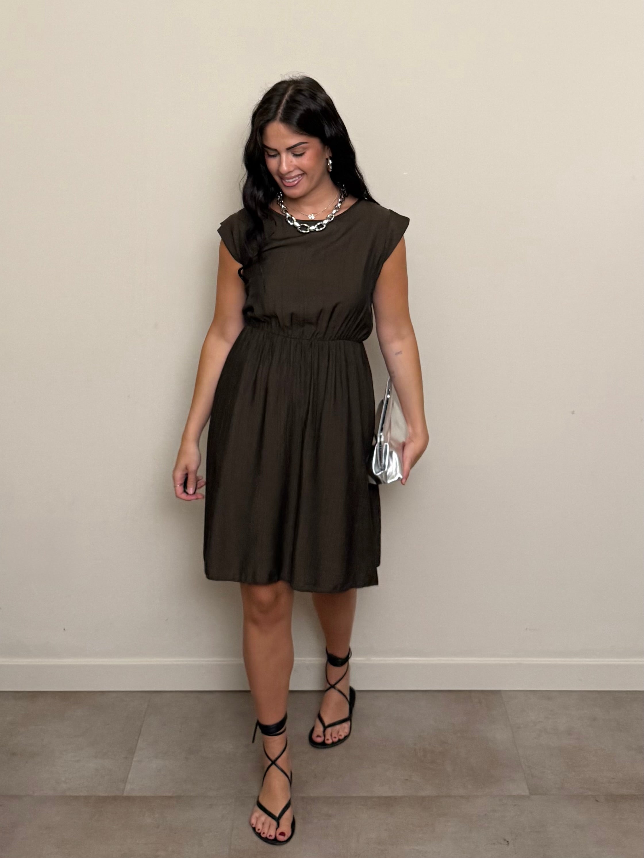 Vestitino basic marrone freddo