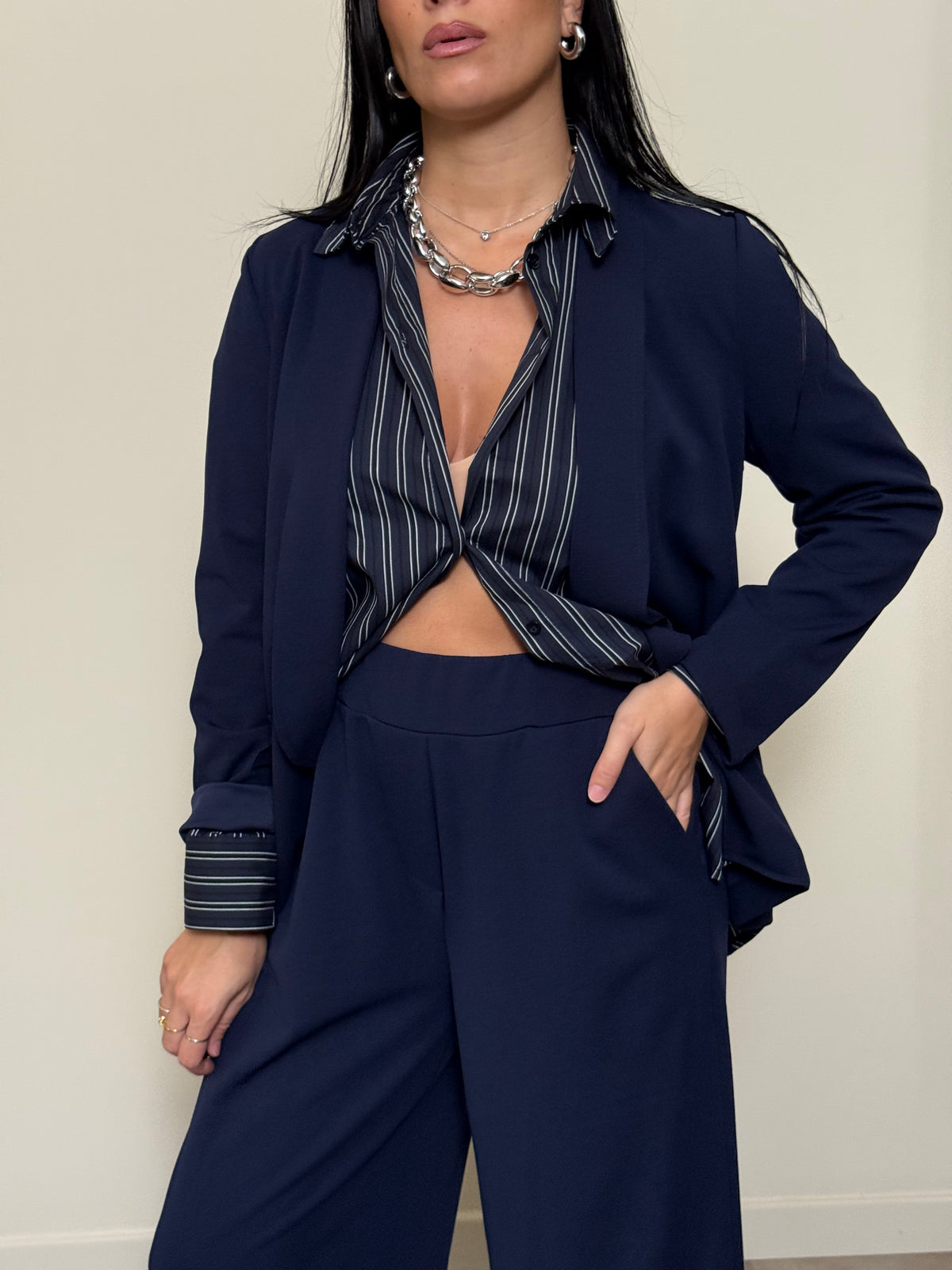 Tailleur basic blu