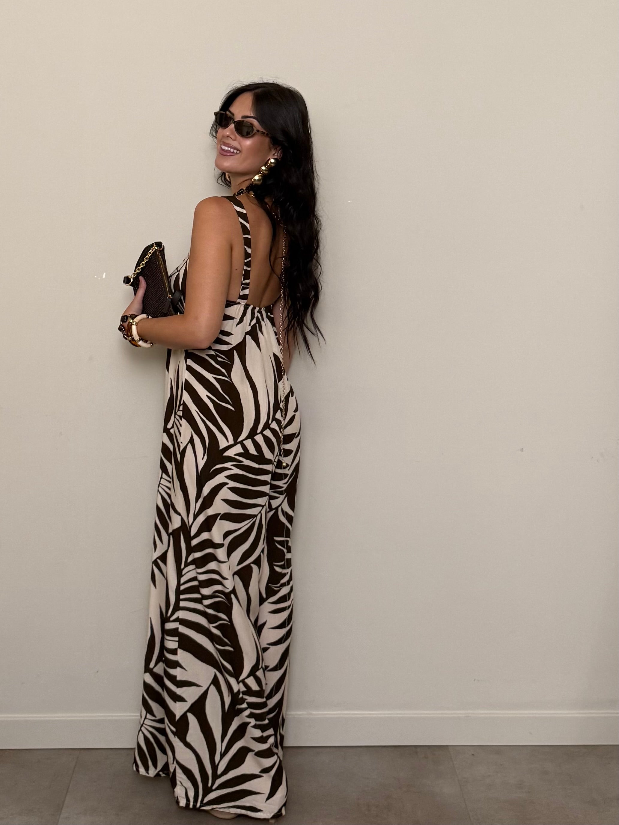 Jumpsuit viscosa panna