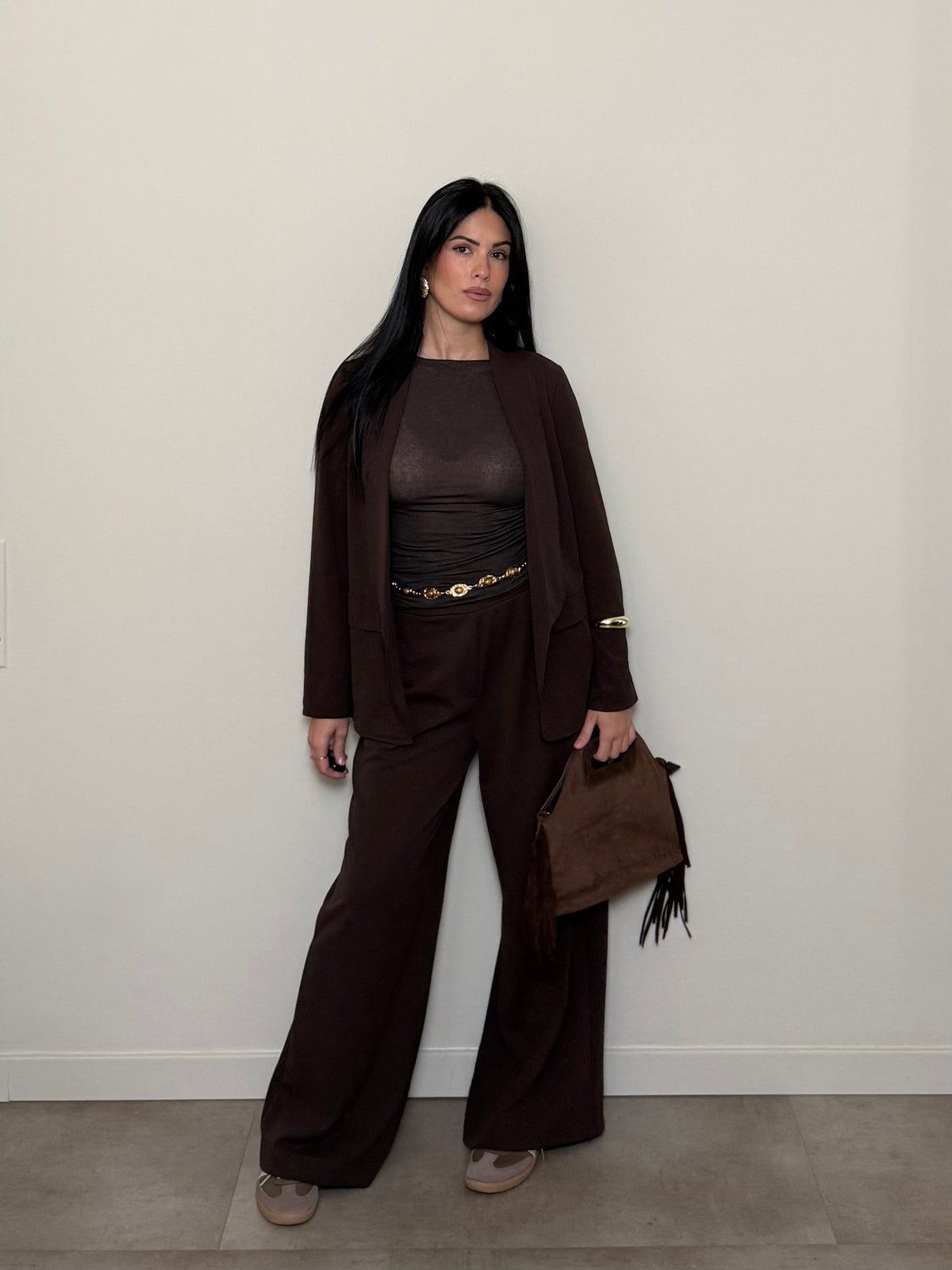 Tailleur basic cioccolato