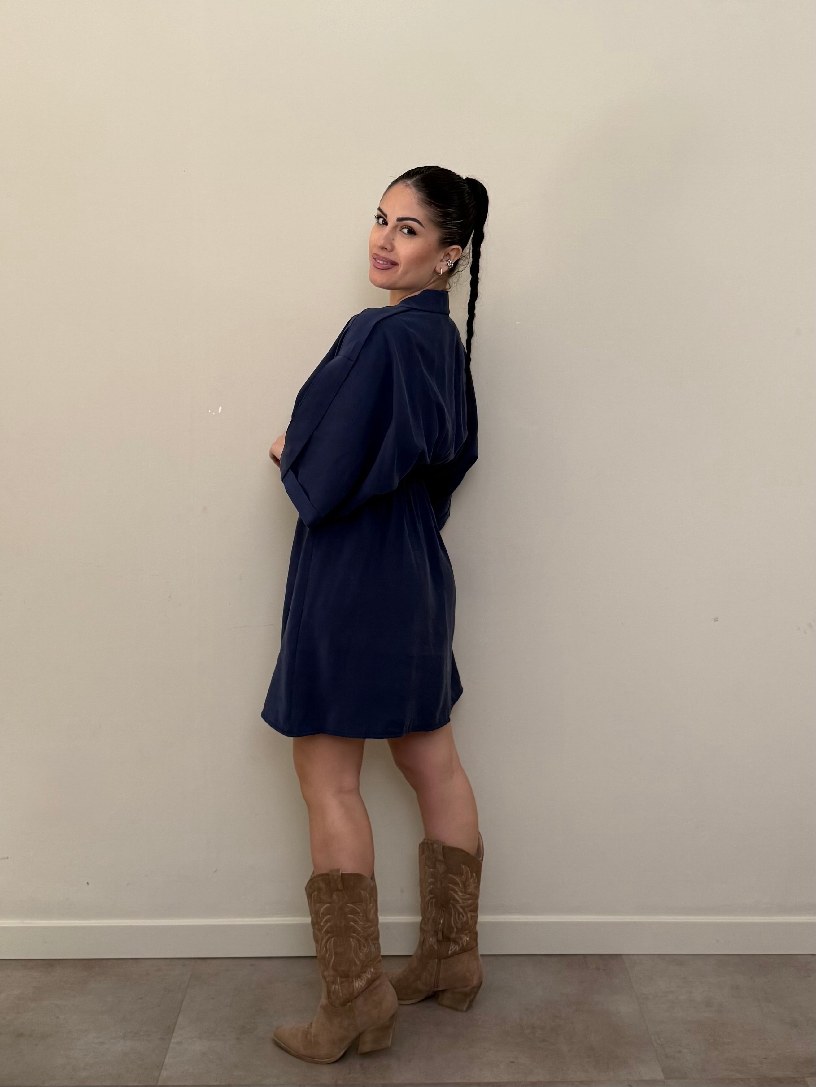 Dress viscosa blu