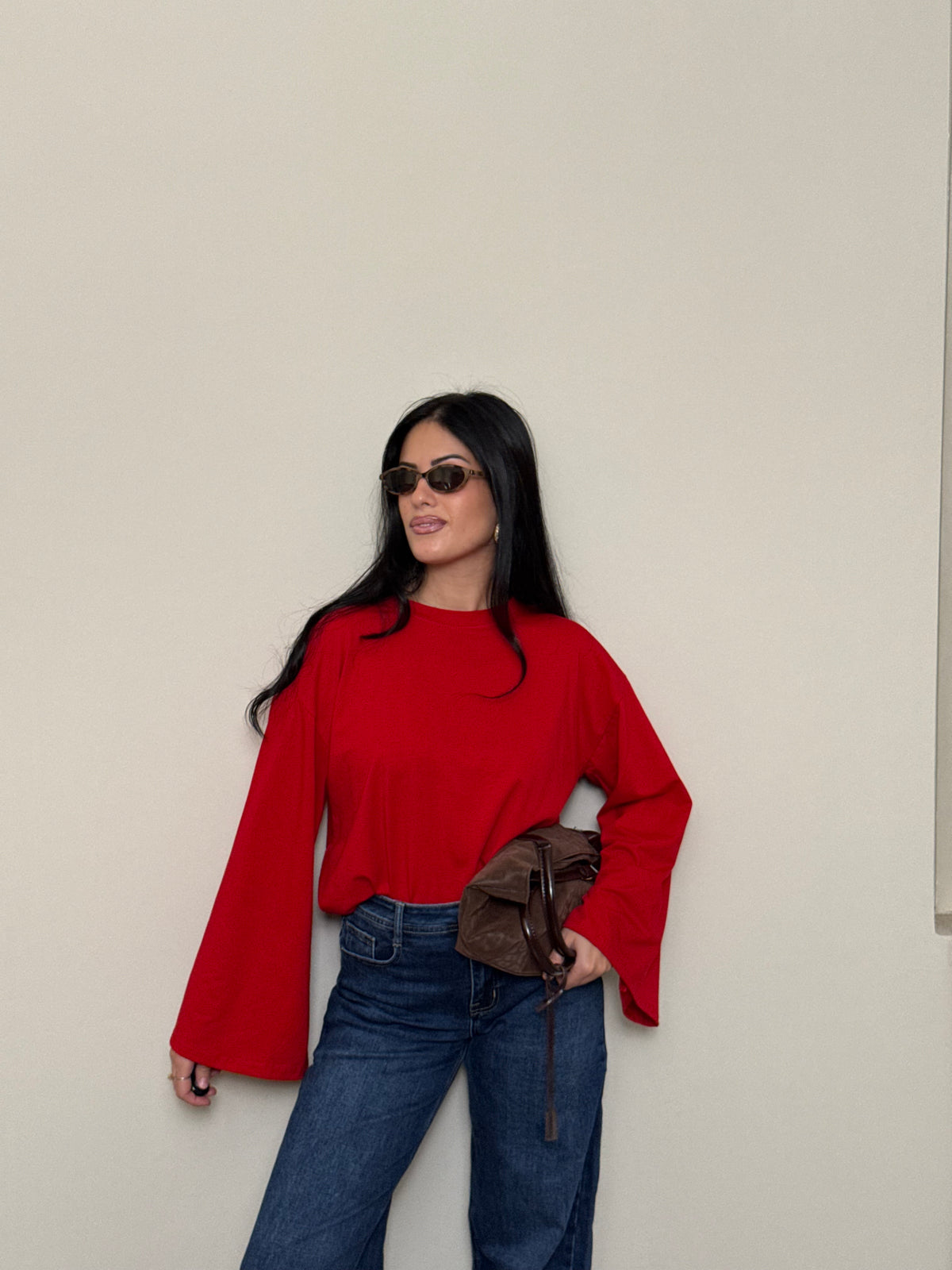 Longsleeve rosso caldo