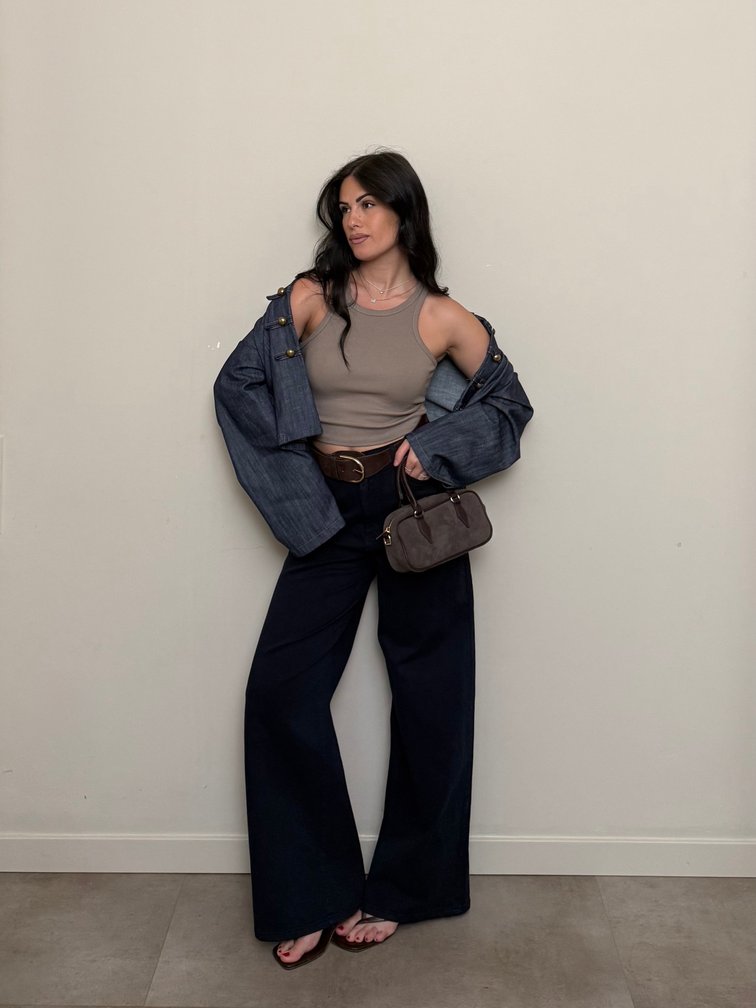 Jeans blu palazzo