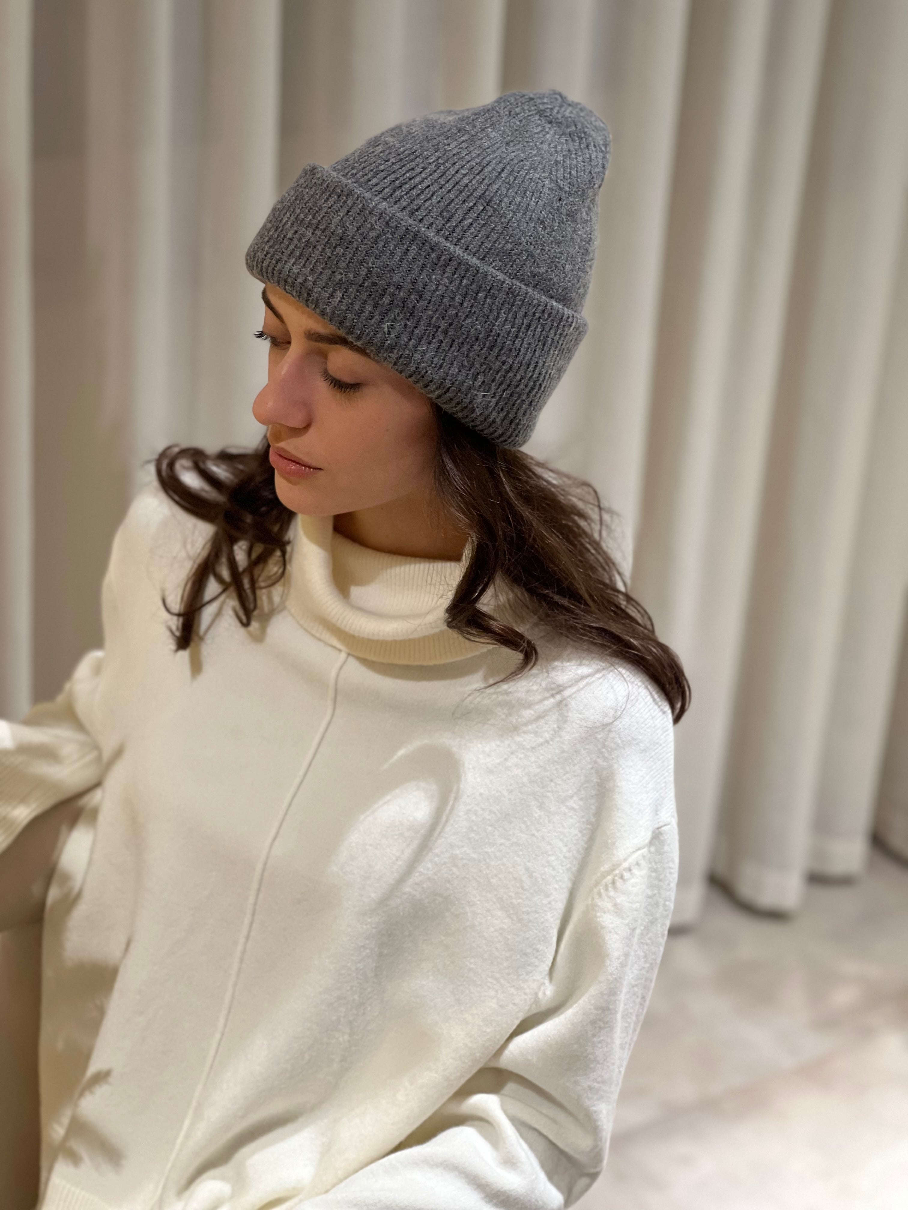 Cappello angora e cashmere