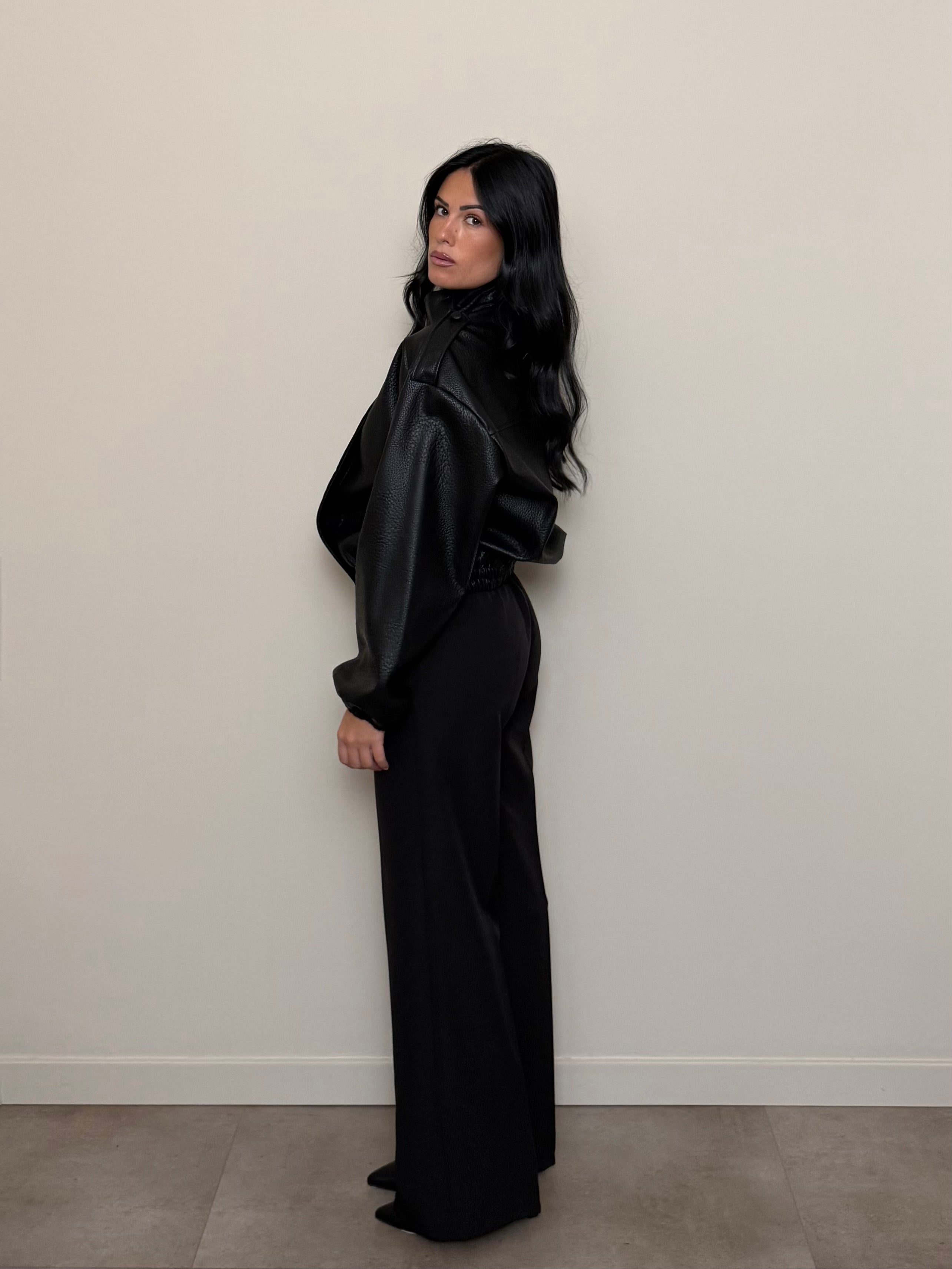 Pantalone palazzo basic nero