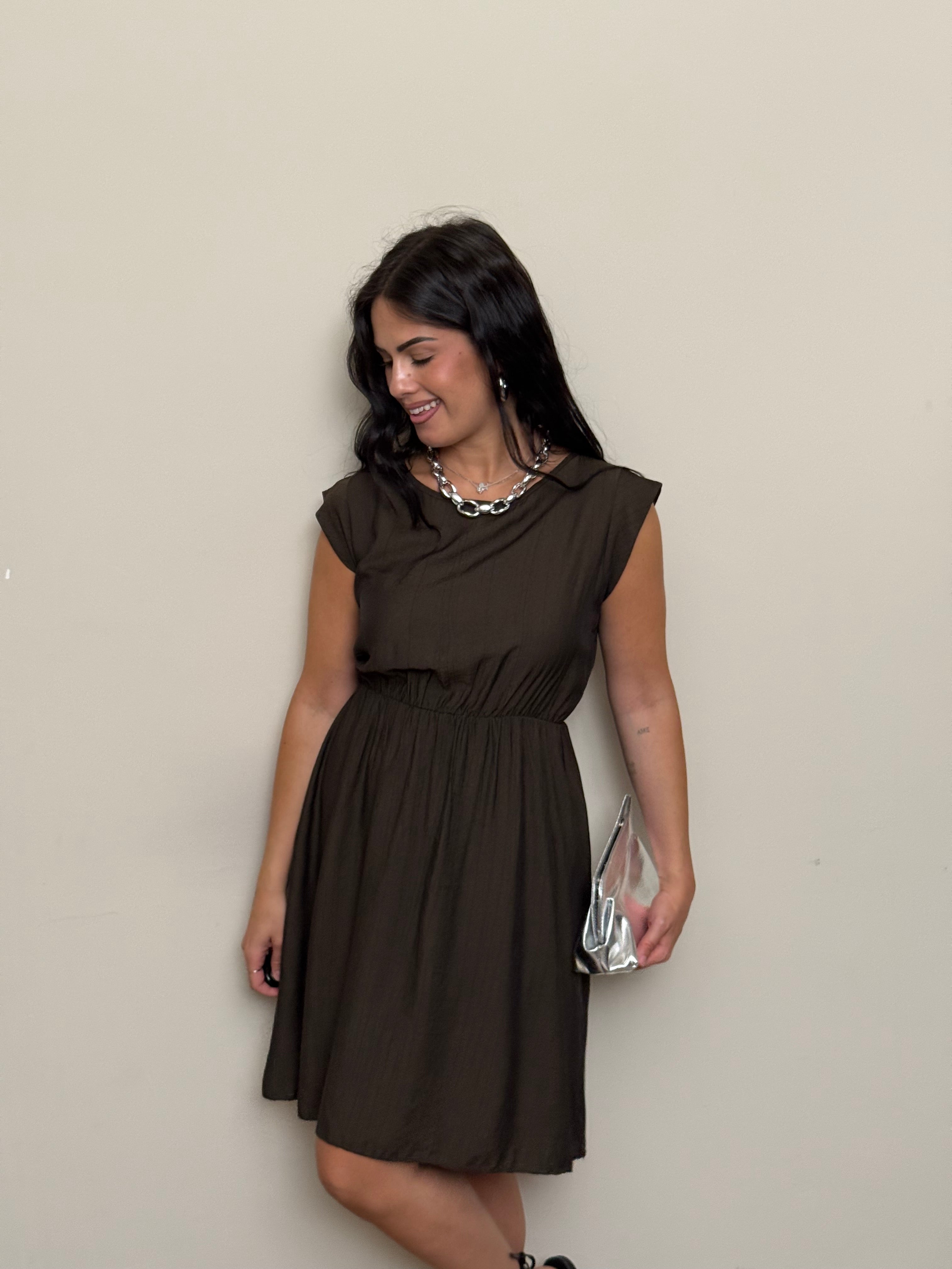 Vestitino basic marrone freddo