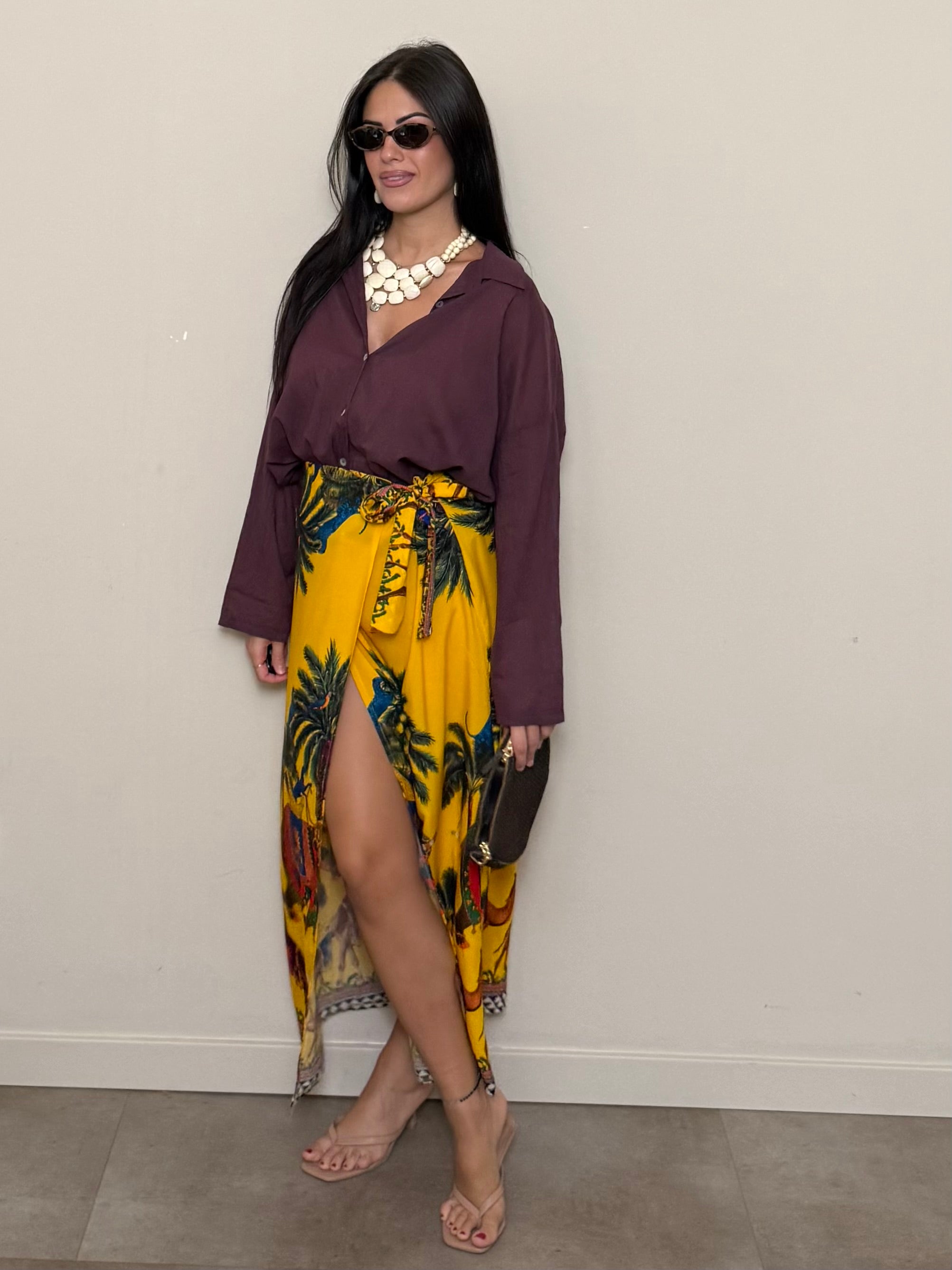 Pareo lungo giallo Africa