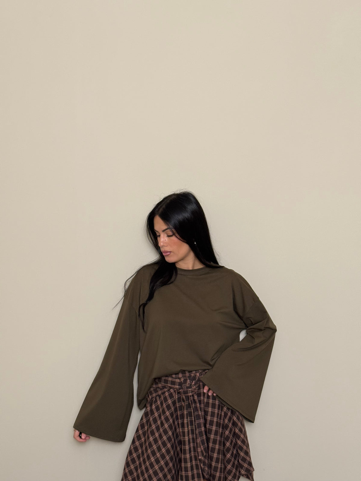 Longsleeve verde oliva