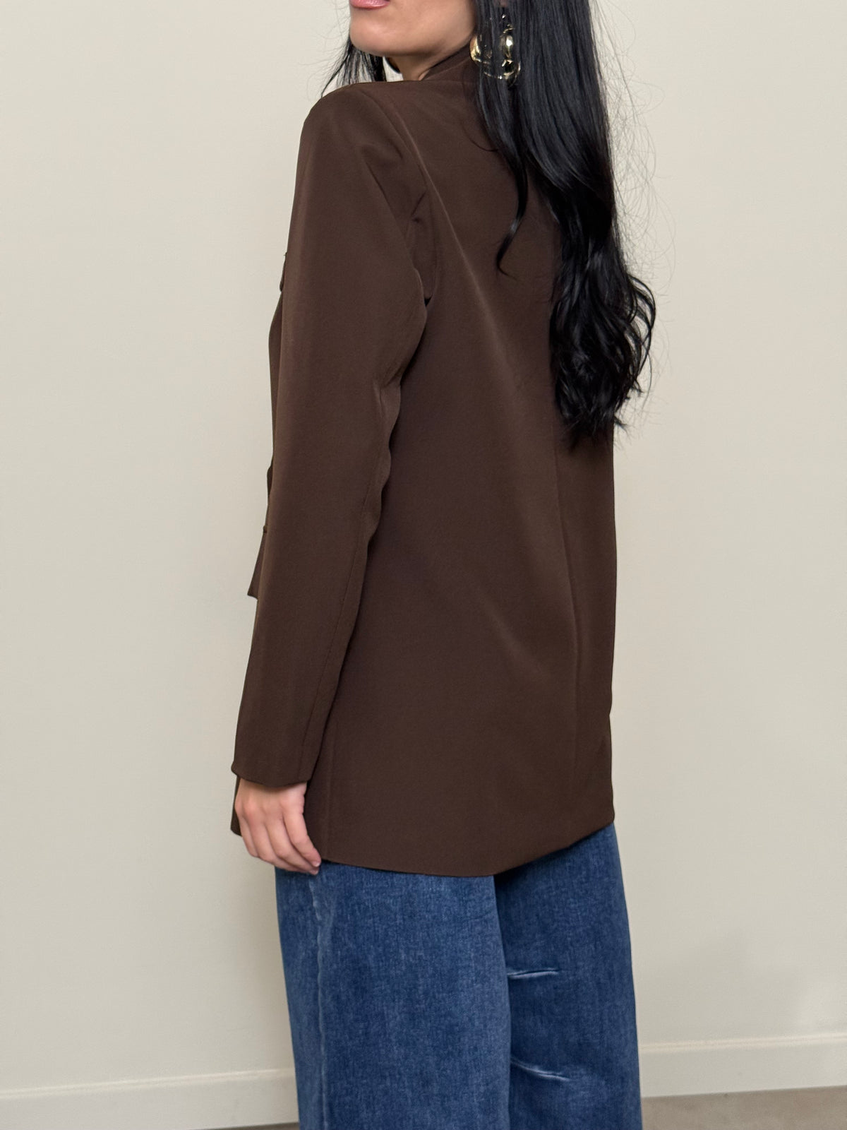 Blazer regular cioccolato