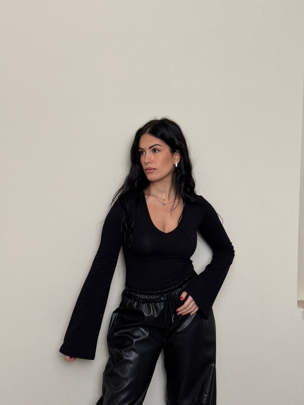 Maglia a V nero