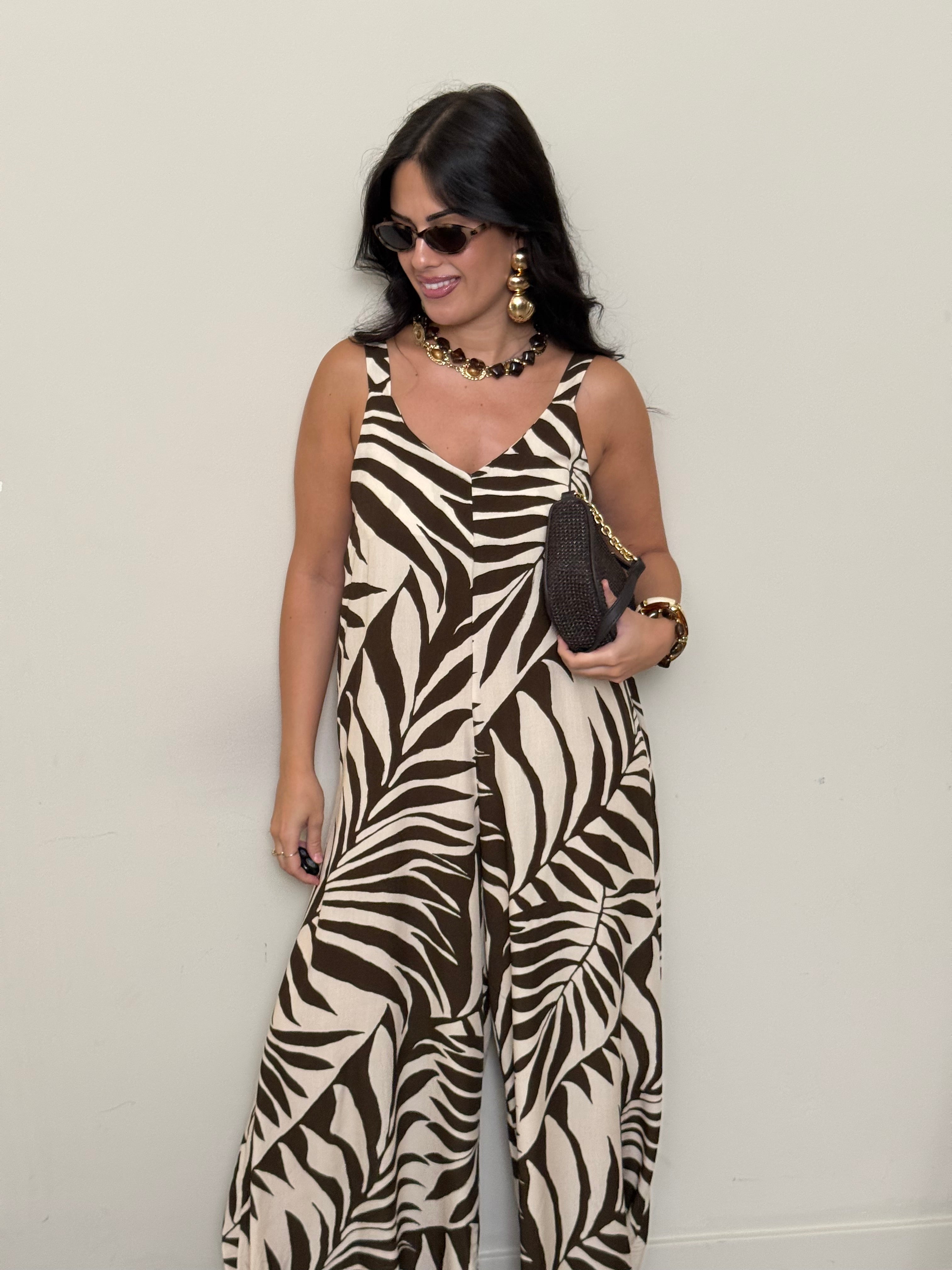 Jumpsuit viscosa panna