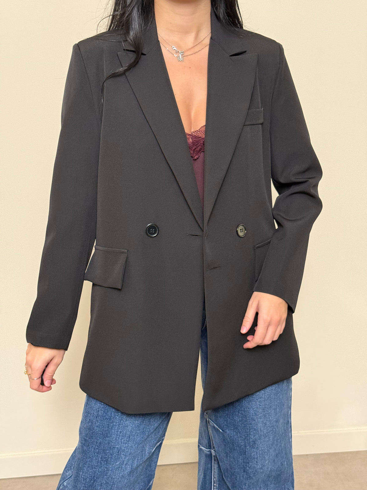 Blazer regular nero