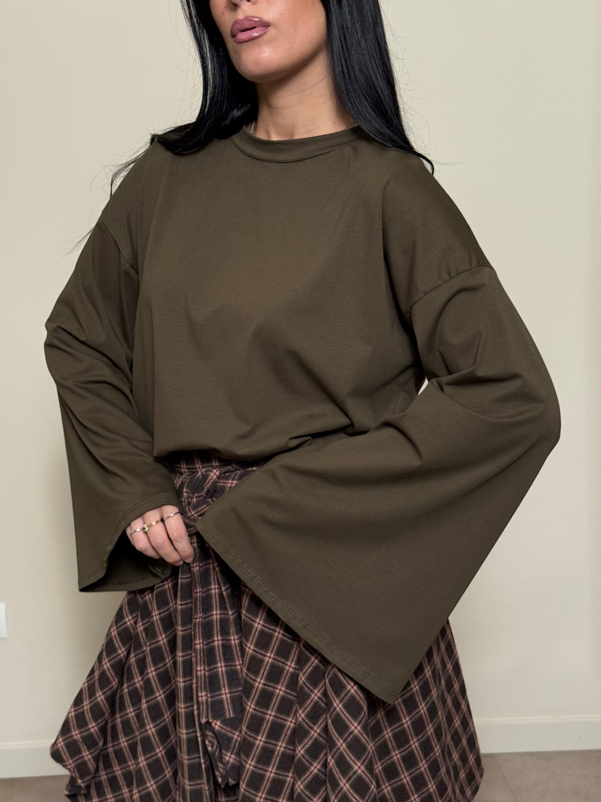 Longsleeve verde oliva