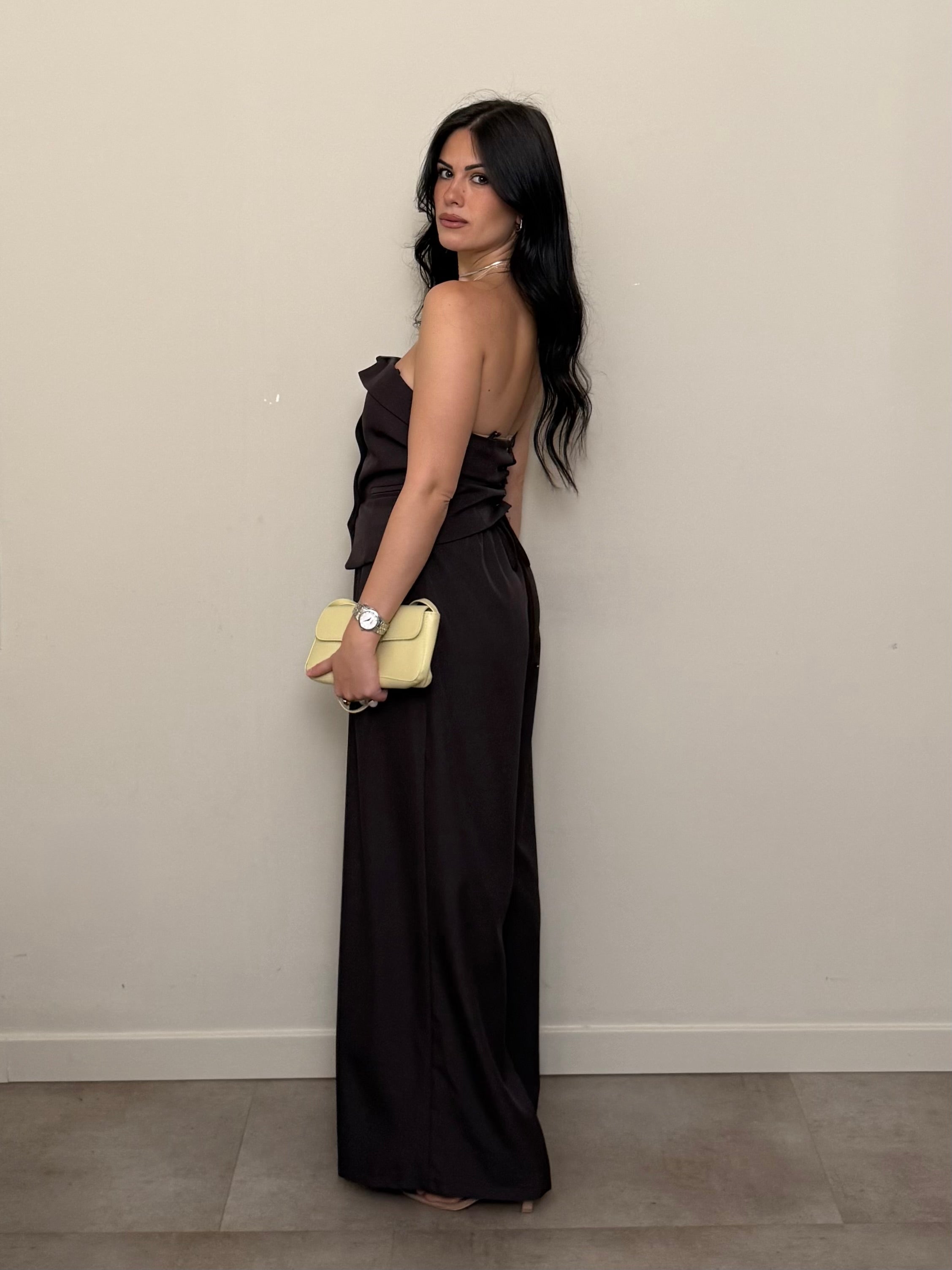 Tailleur corpetto marrone freddo