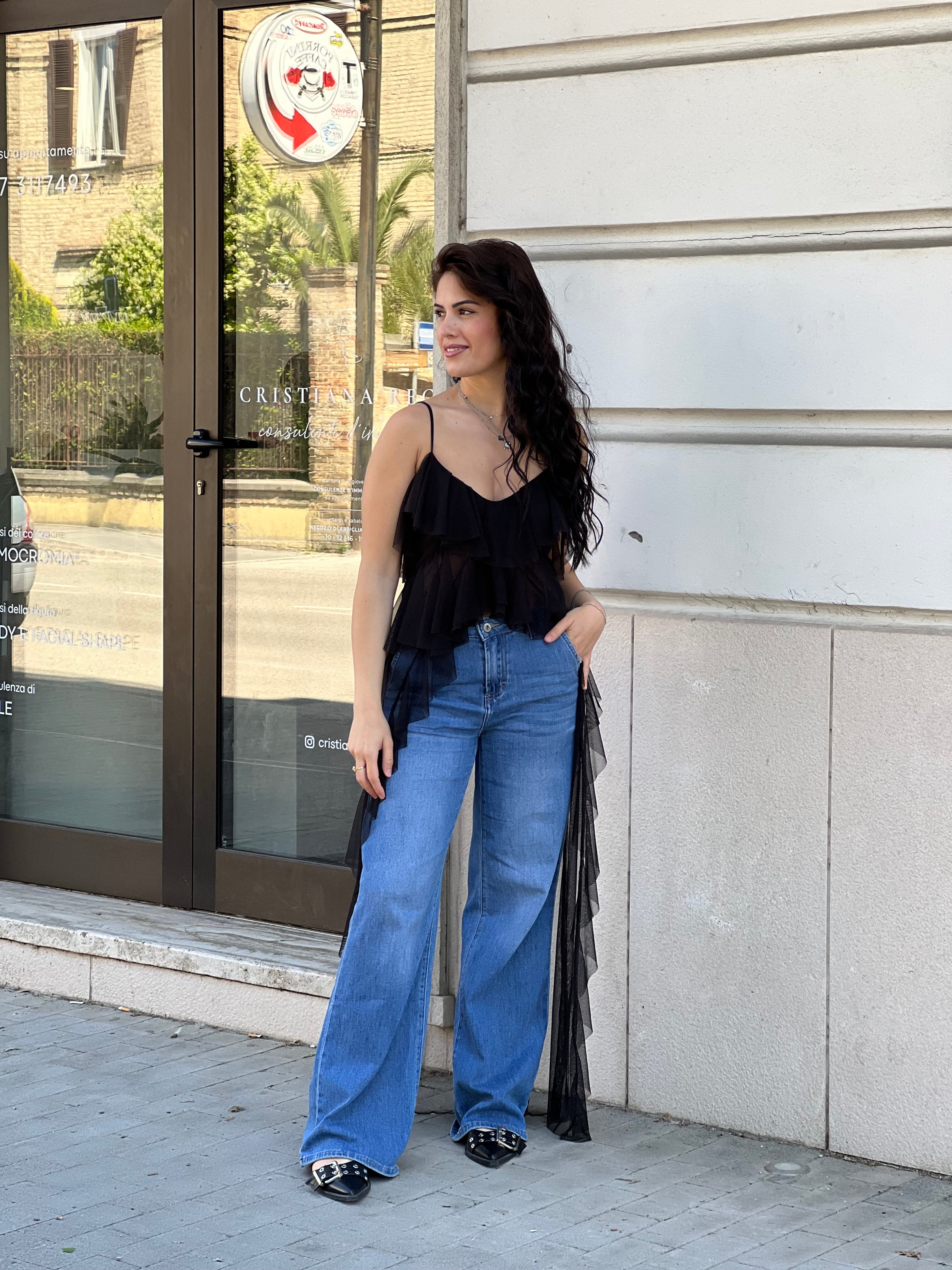 Canotta tulle lunga