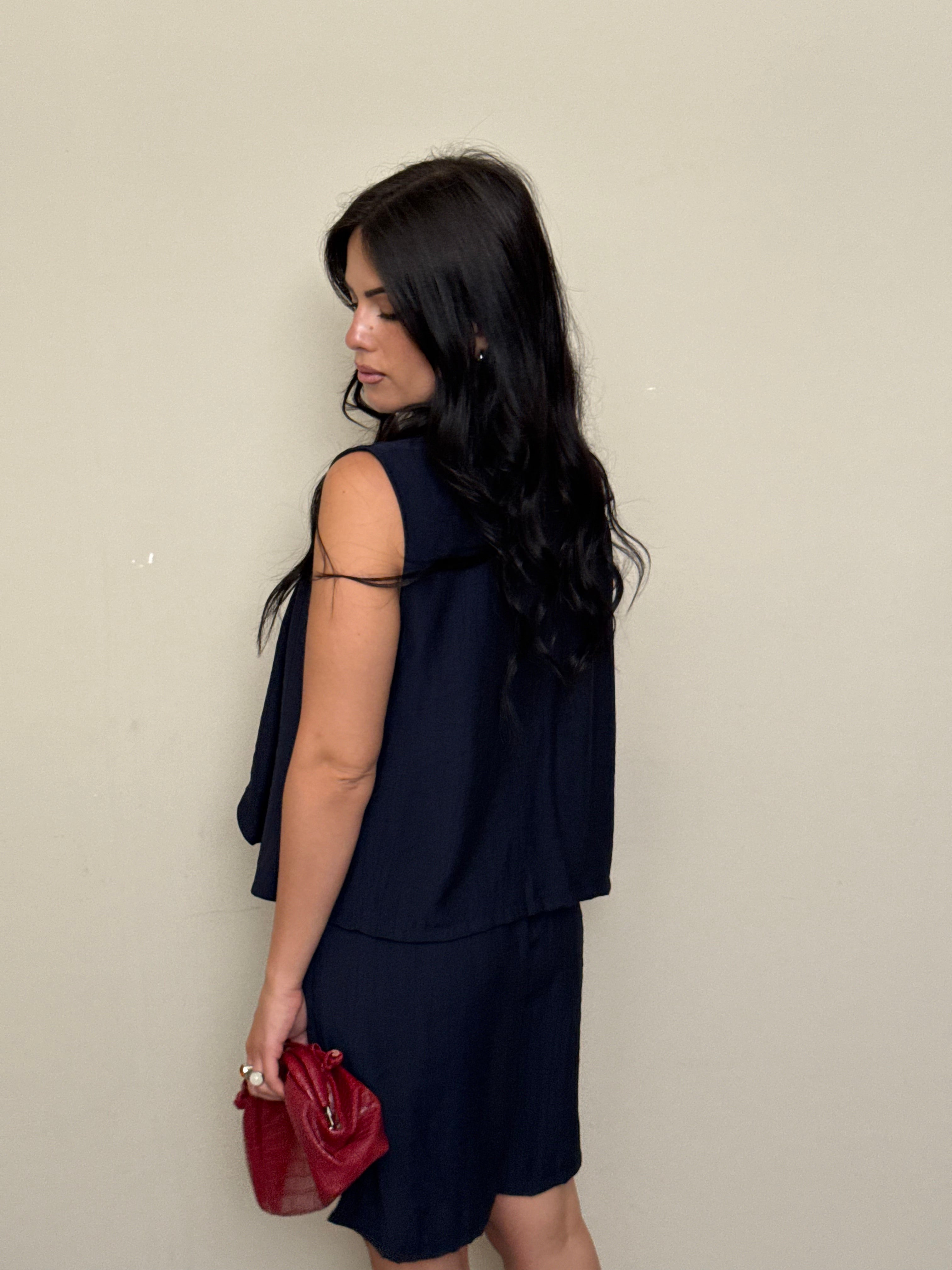 Coordinato bermuda blu