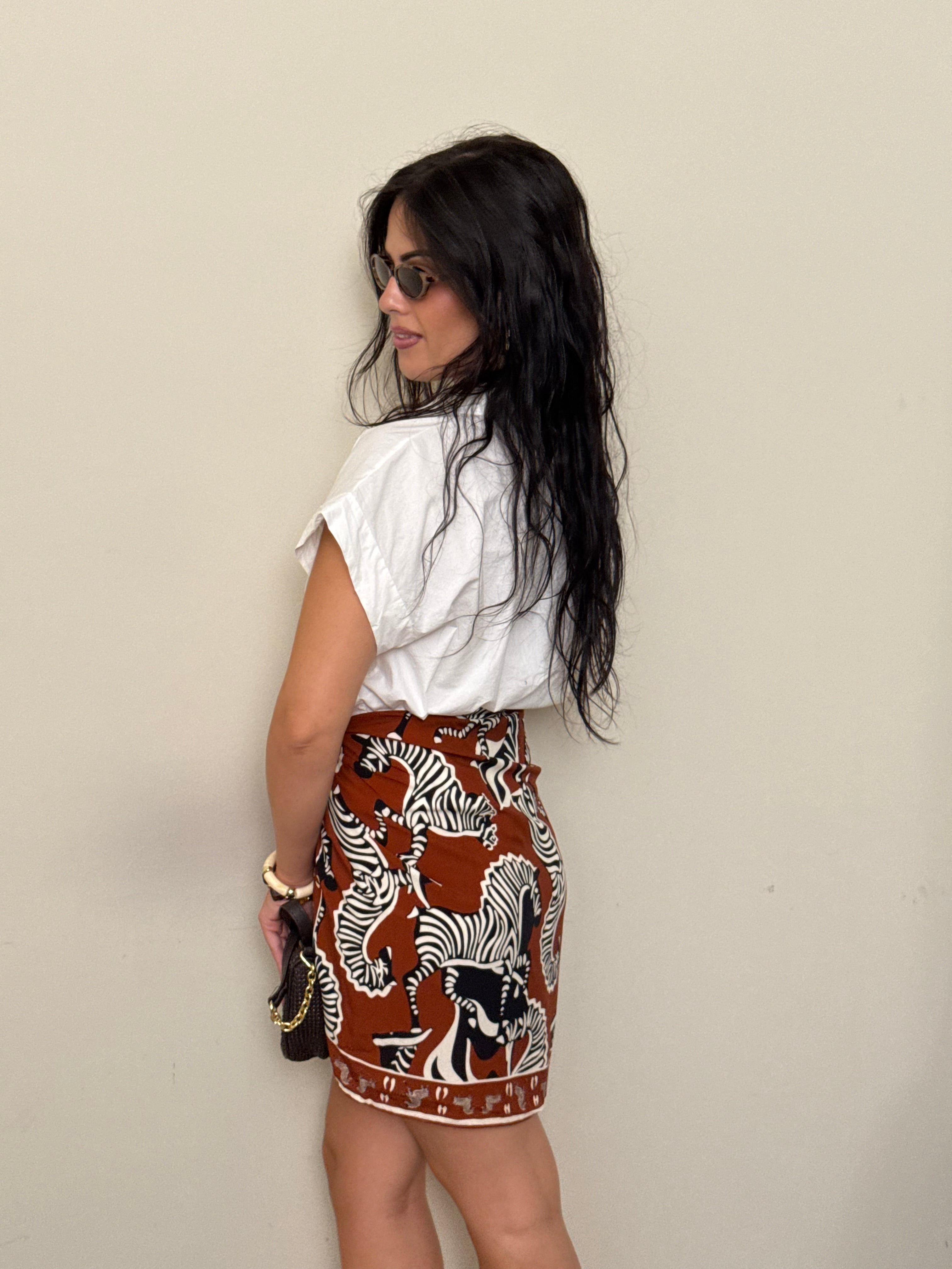 Pareo corto zebra ruggine