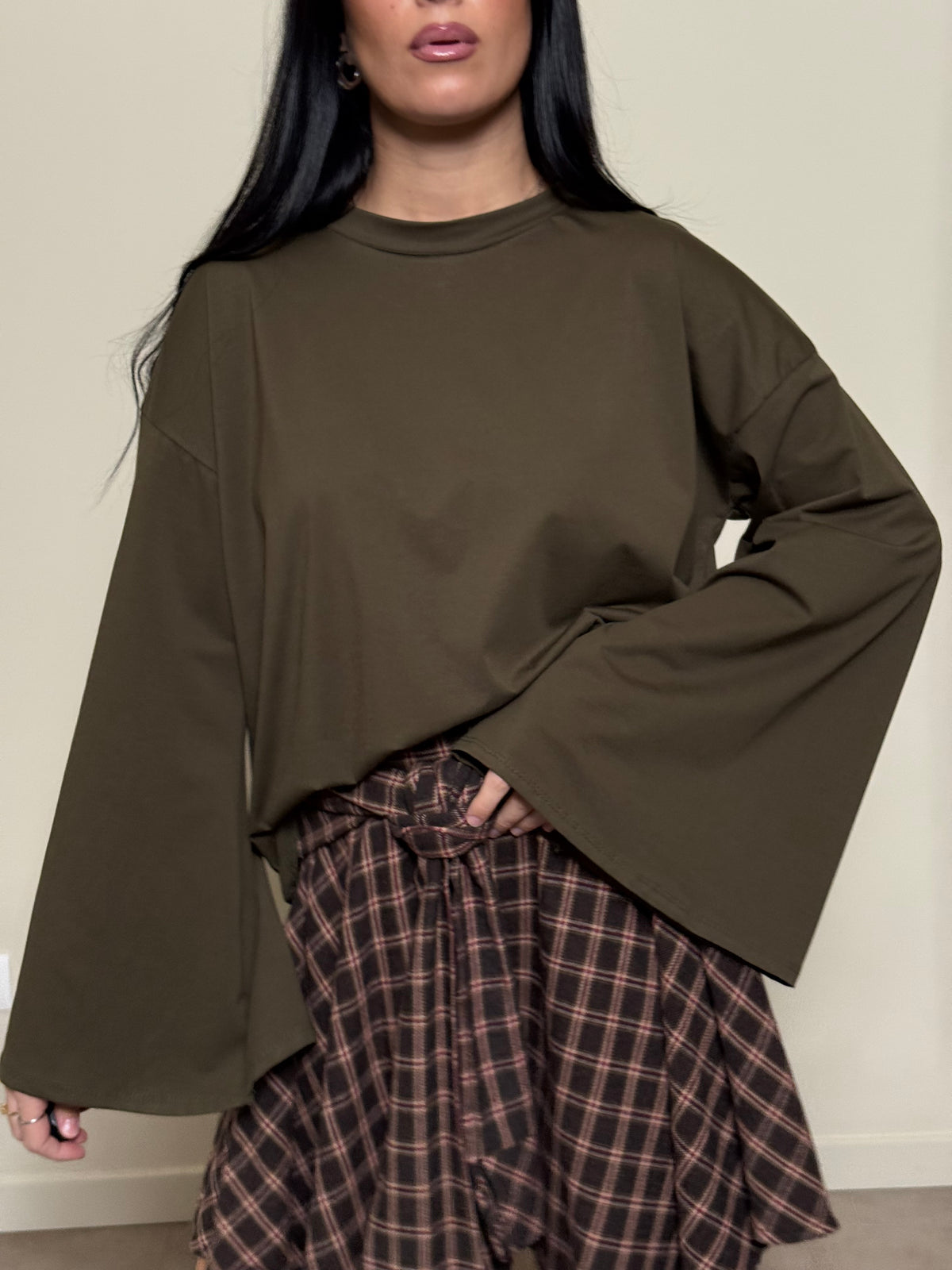 Longsleeve verde oliva