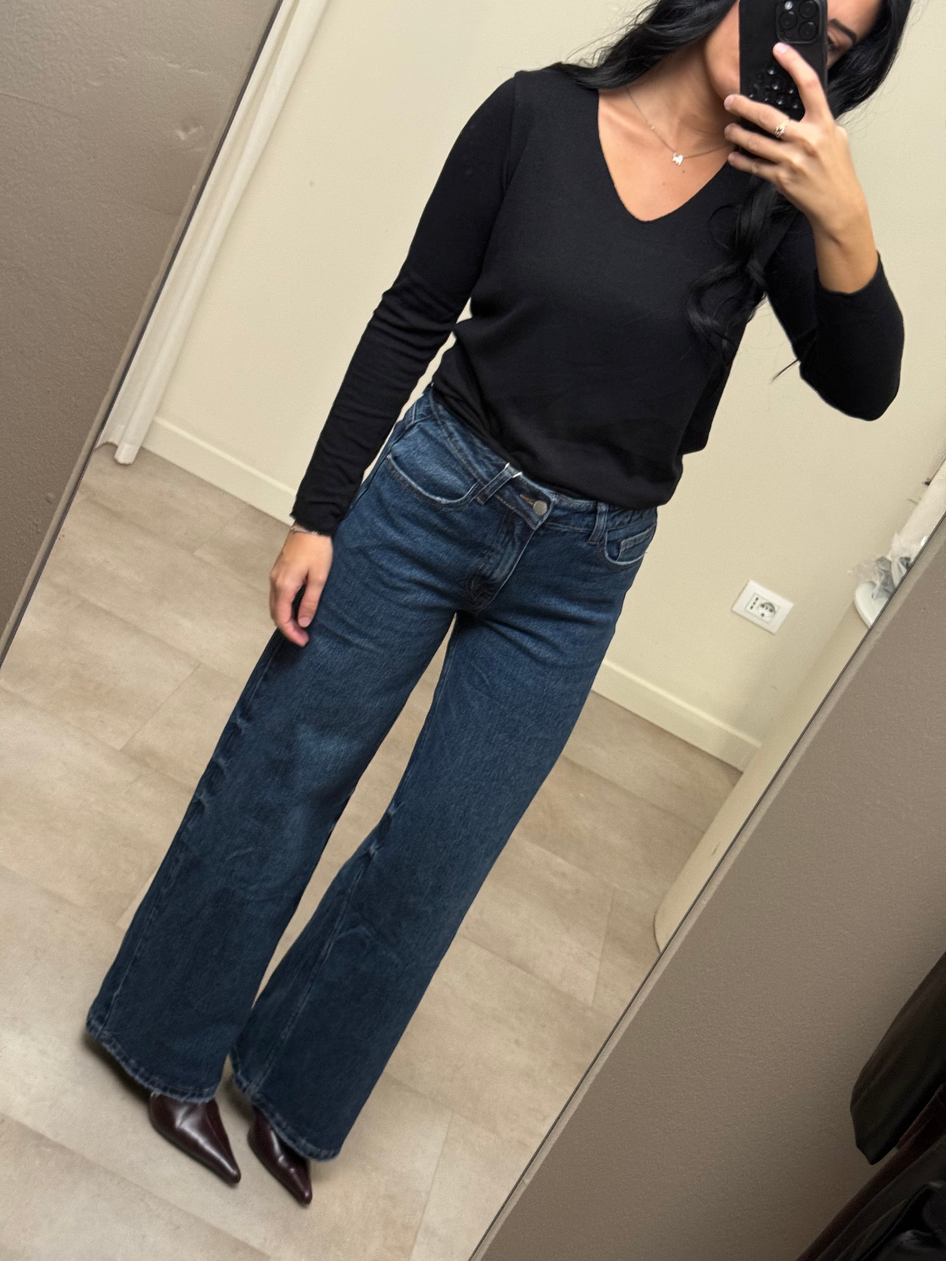 Jeans palazzo cotone