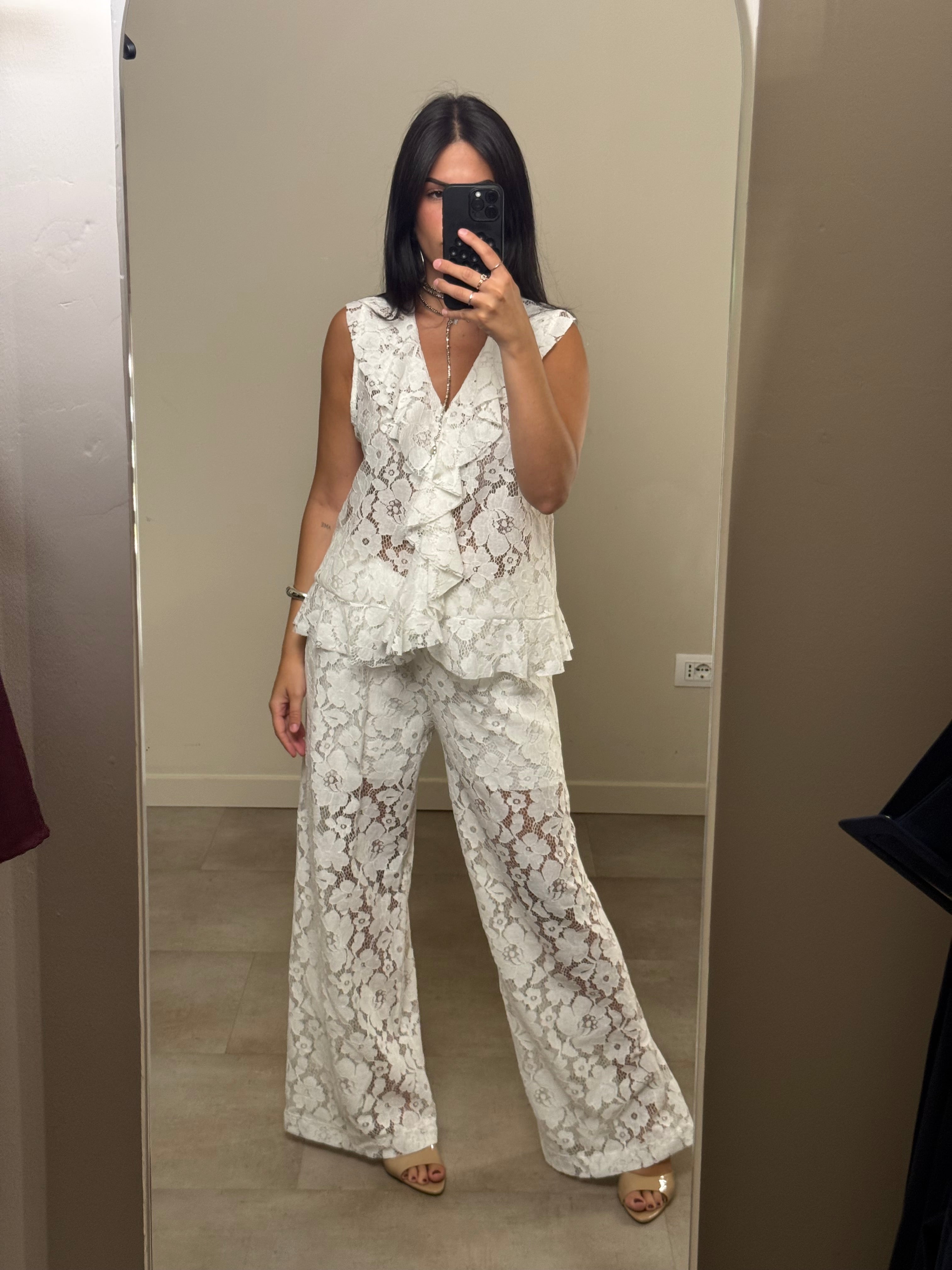 Completo pizzo bianco freddo