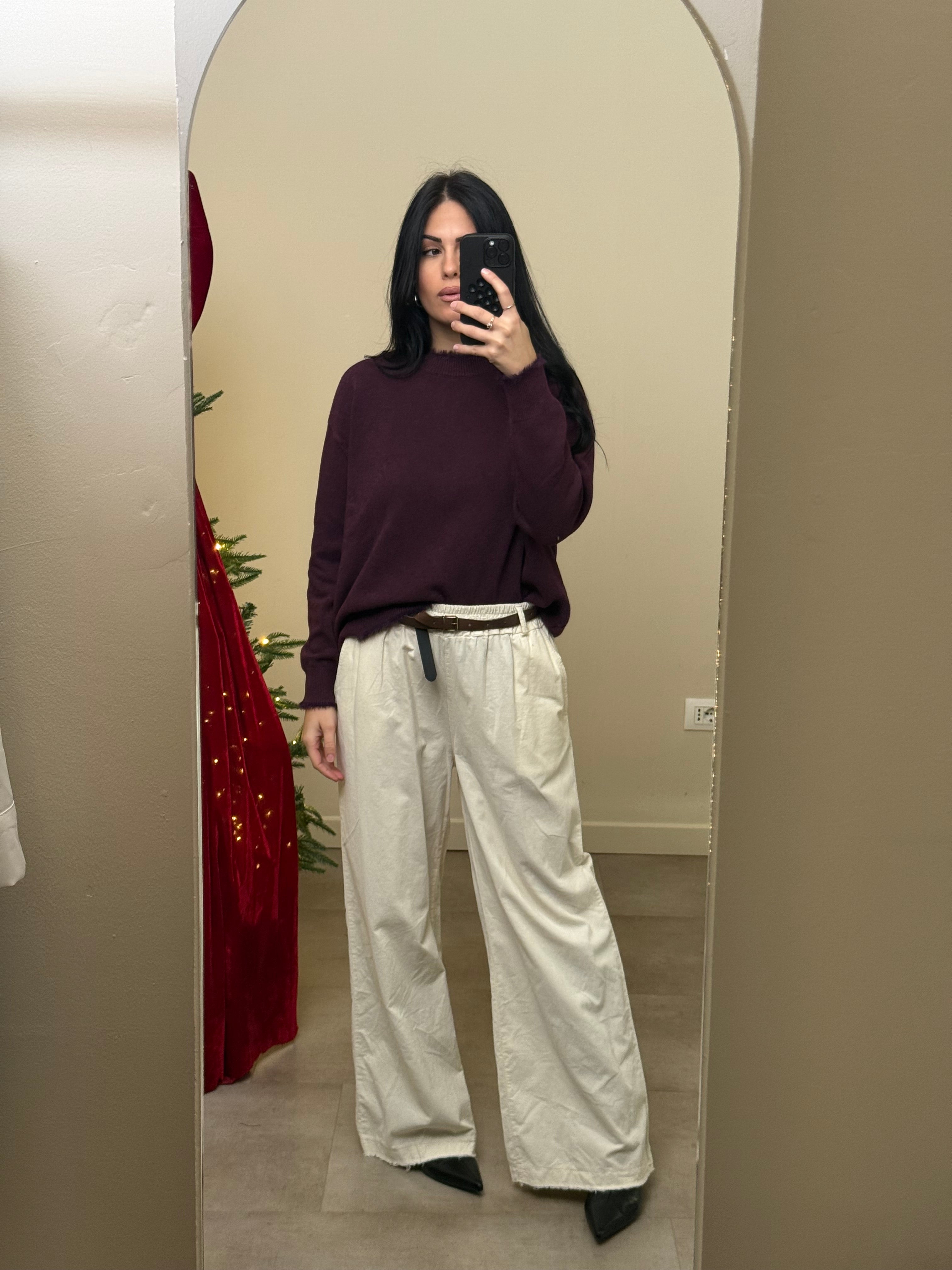 Pantalone velluto palazzo