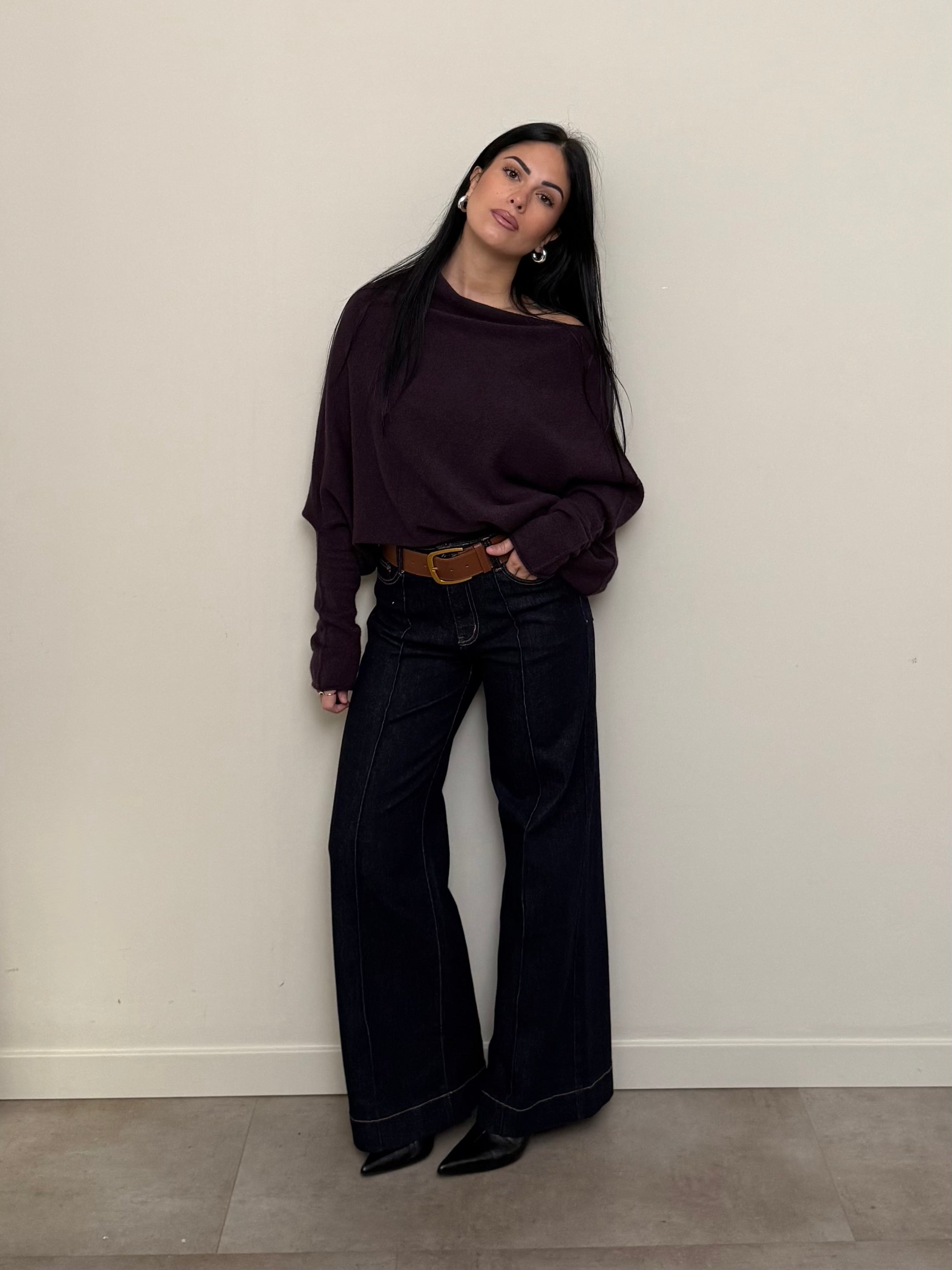 Jeans palazzo cintura