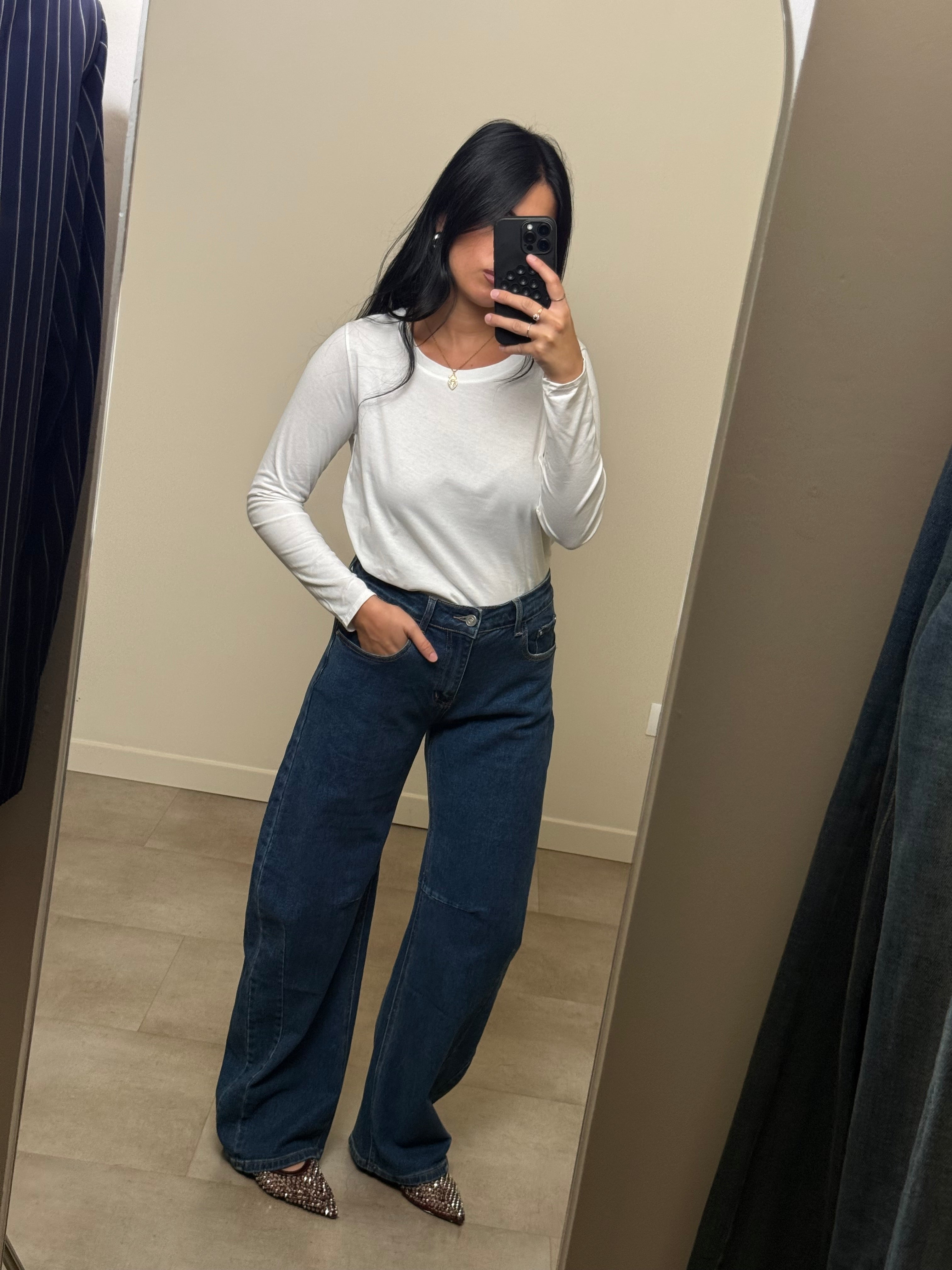 Maglia basic slim bianco freddo