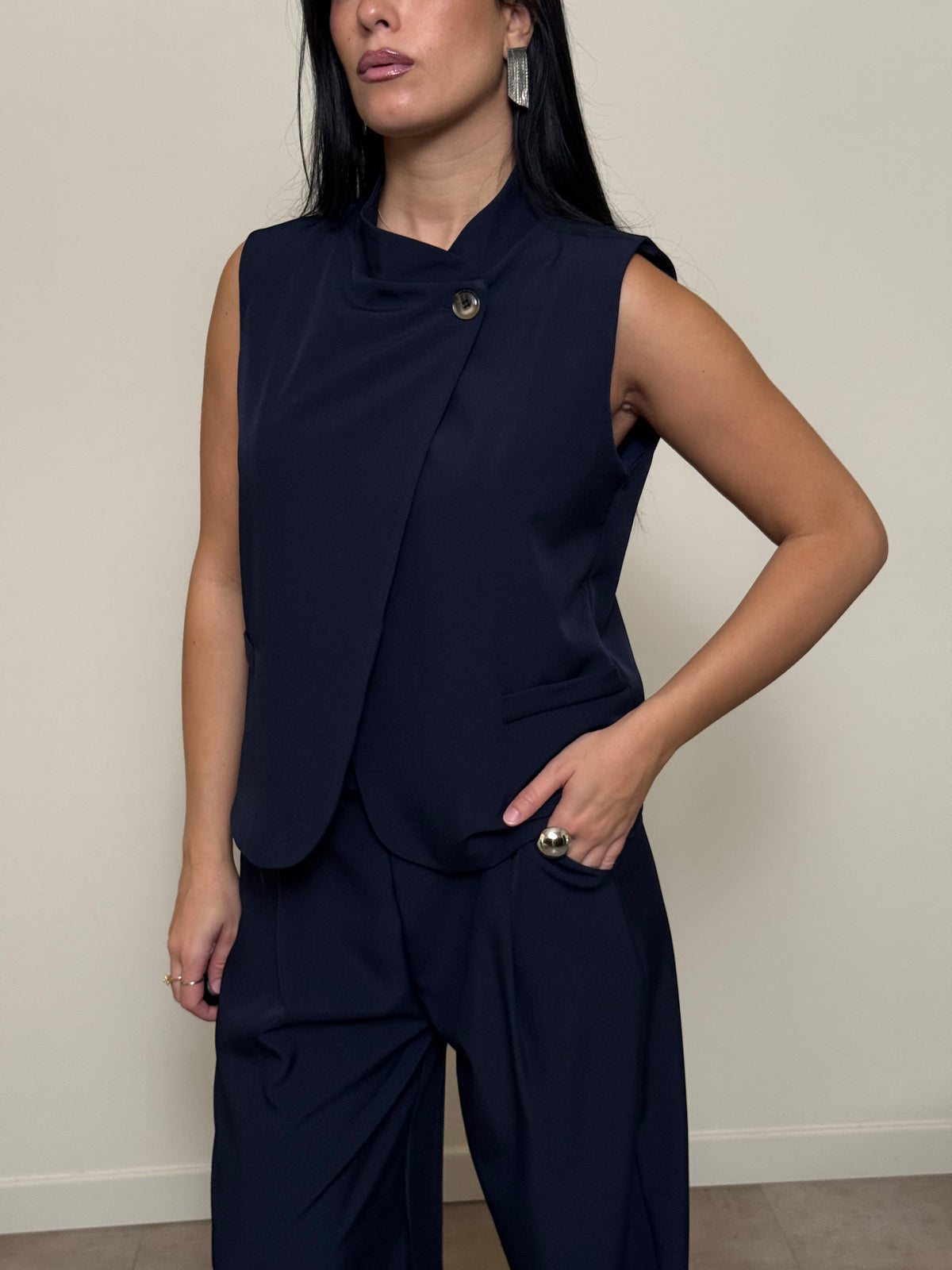 Tailleur gilet blu