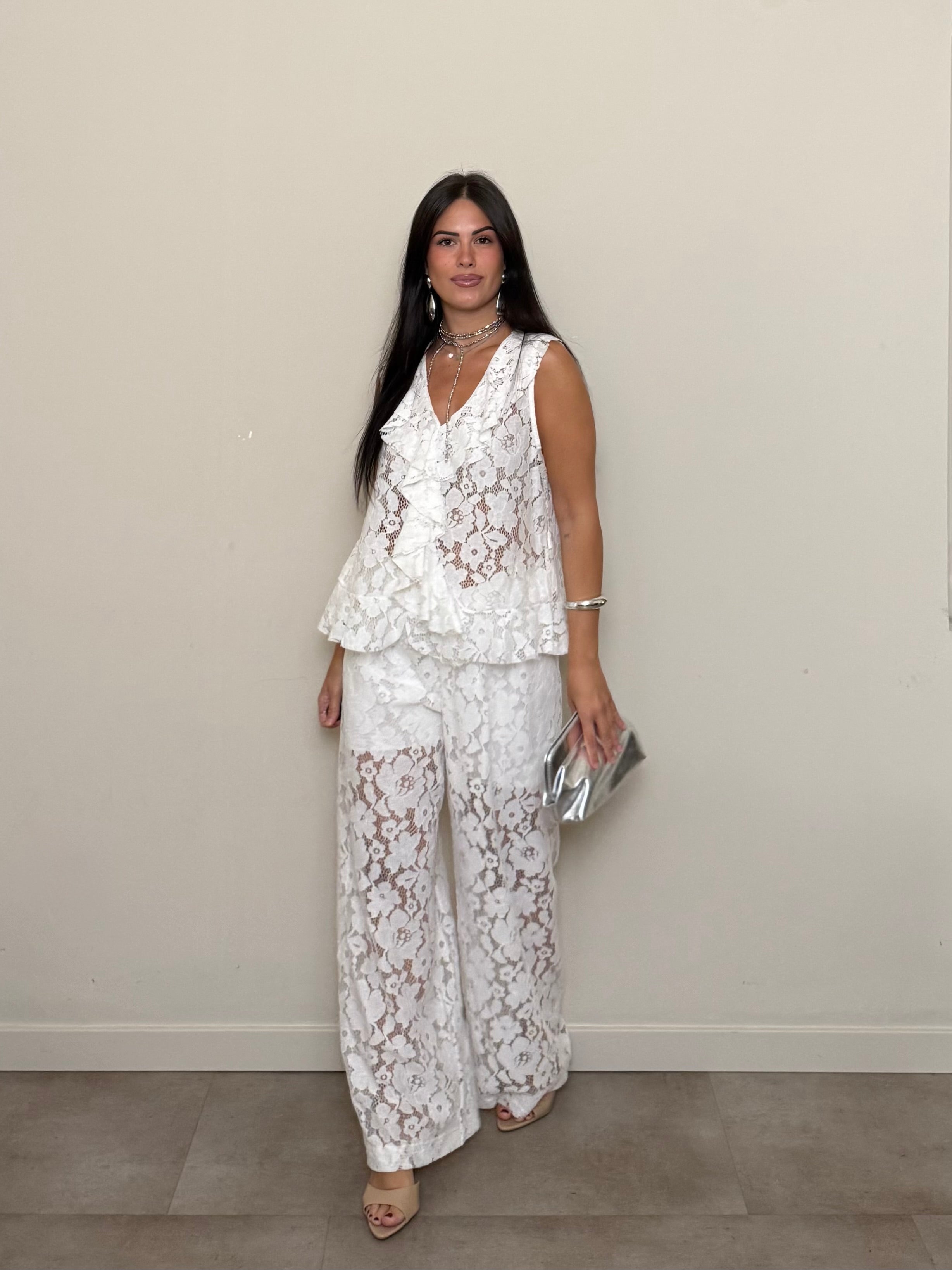 Completo pizzo bianco freddo