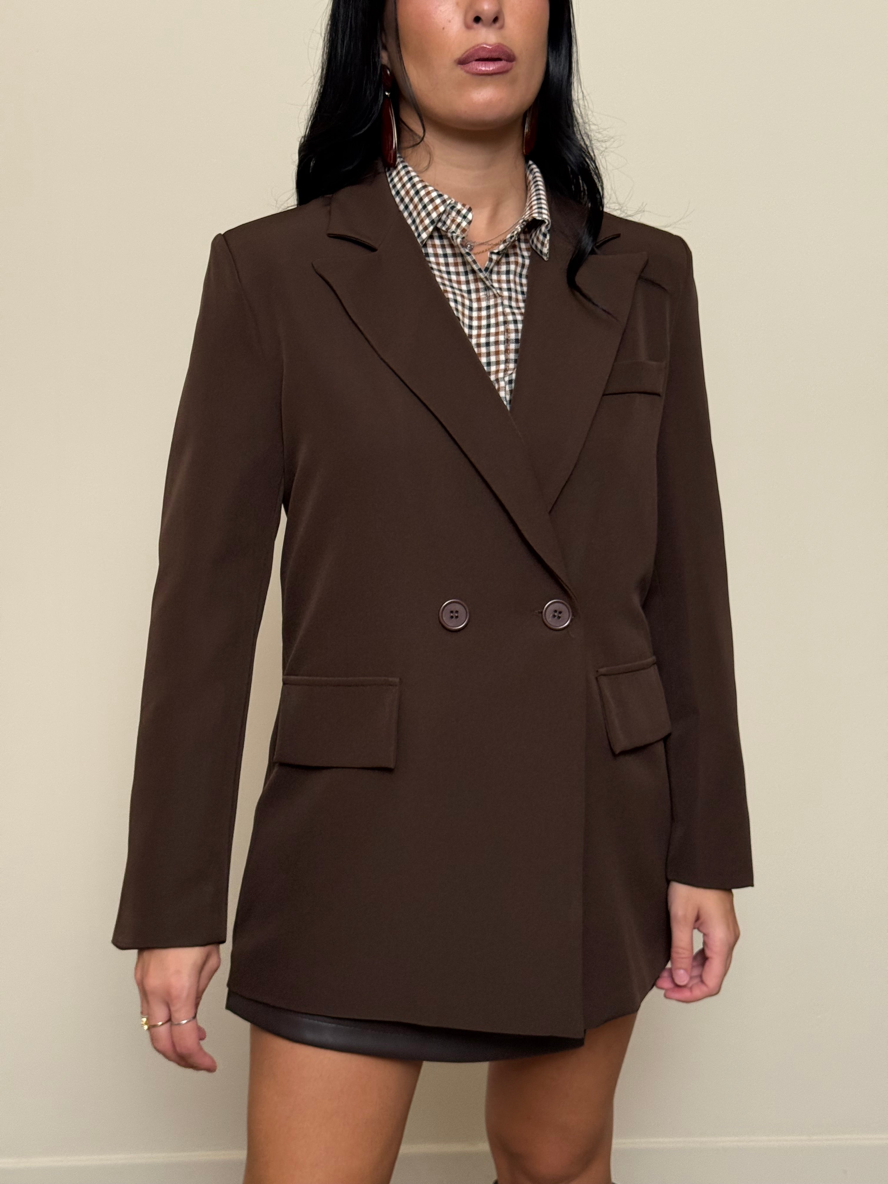 Blazer regular cioccolato