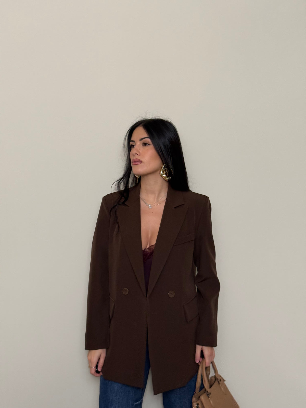 Blazer regular cioccolato