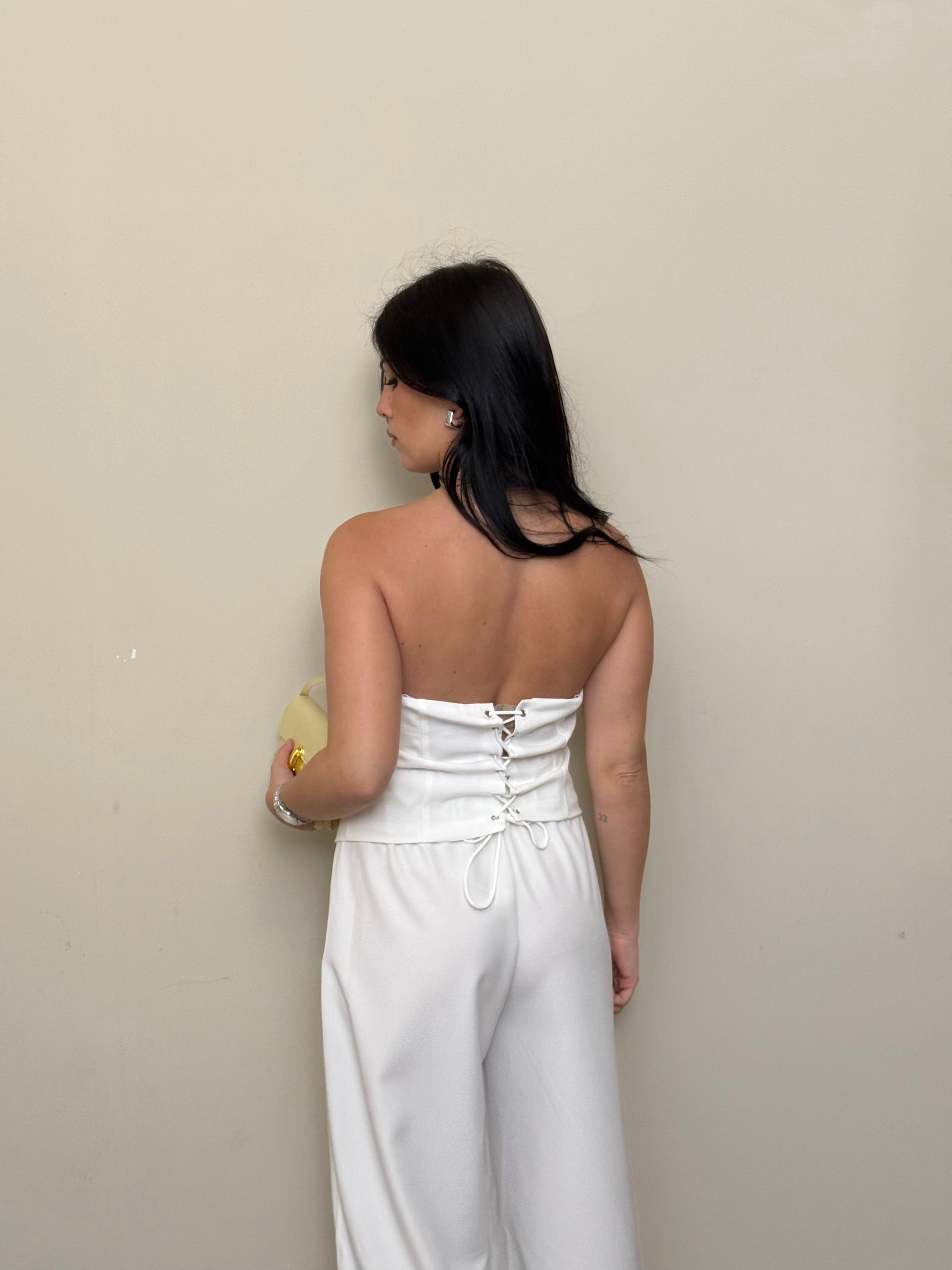 Tailleur corpetto bianco freddo