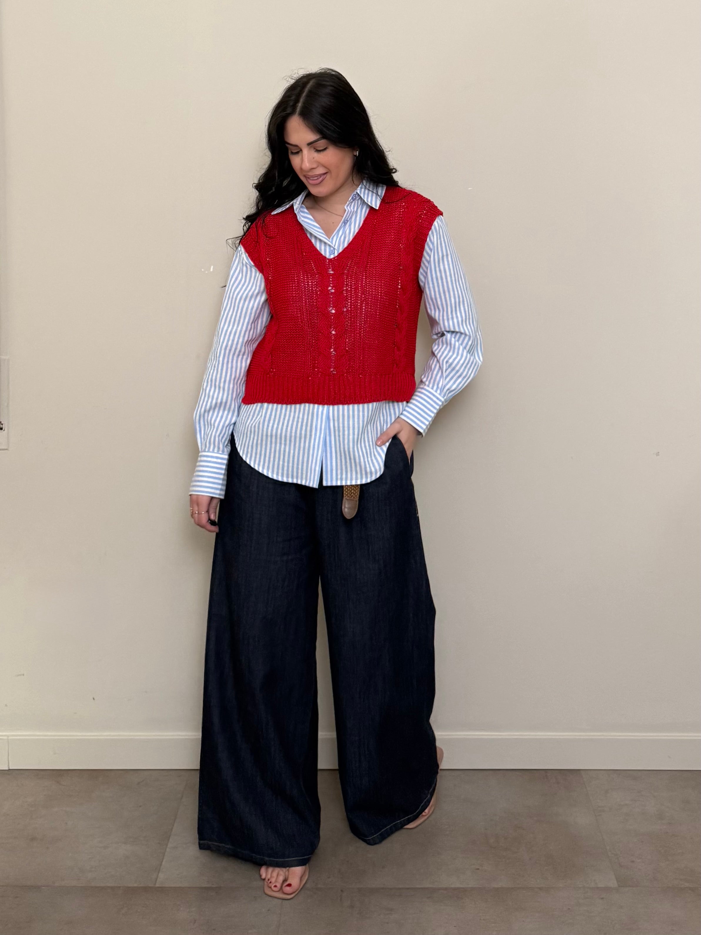 Jeans palazzo morbido