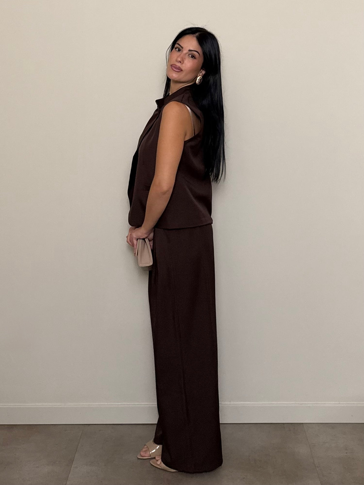 Tailleur gilet cioccolato
