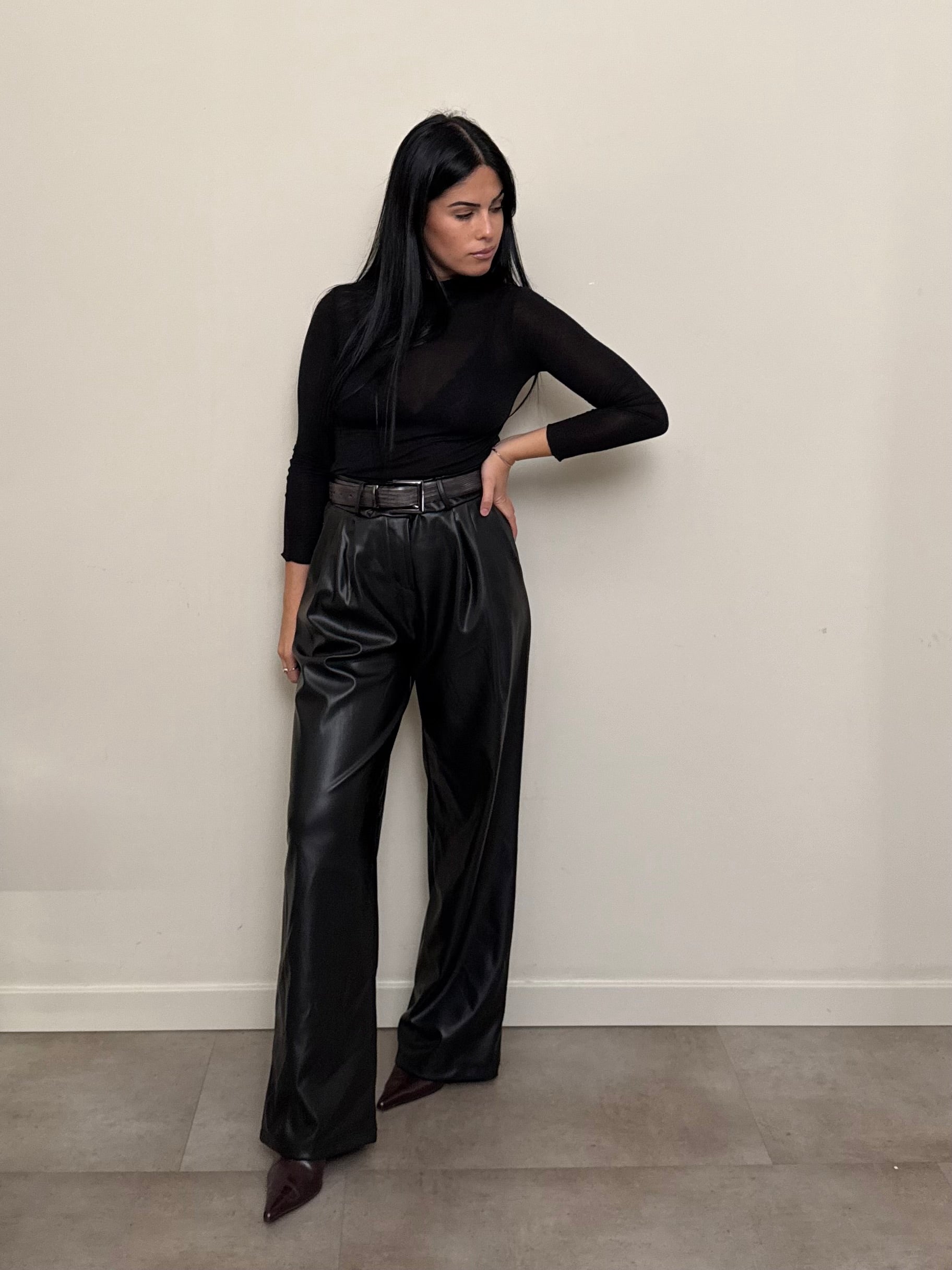 Pantalone ecopelle