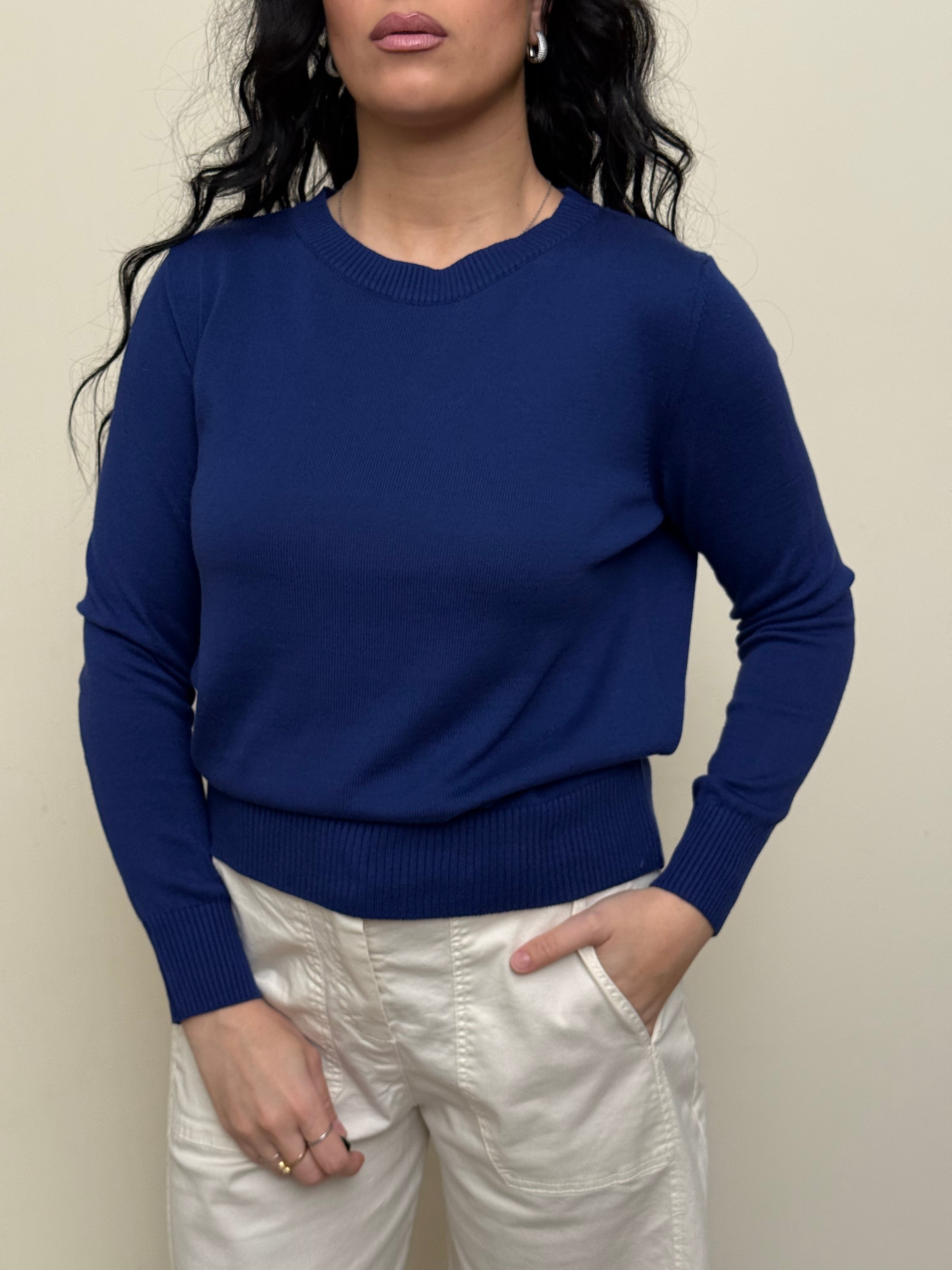 Maglia 100% cotone blu