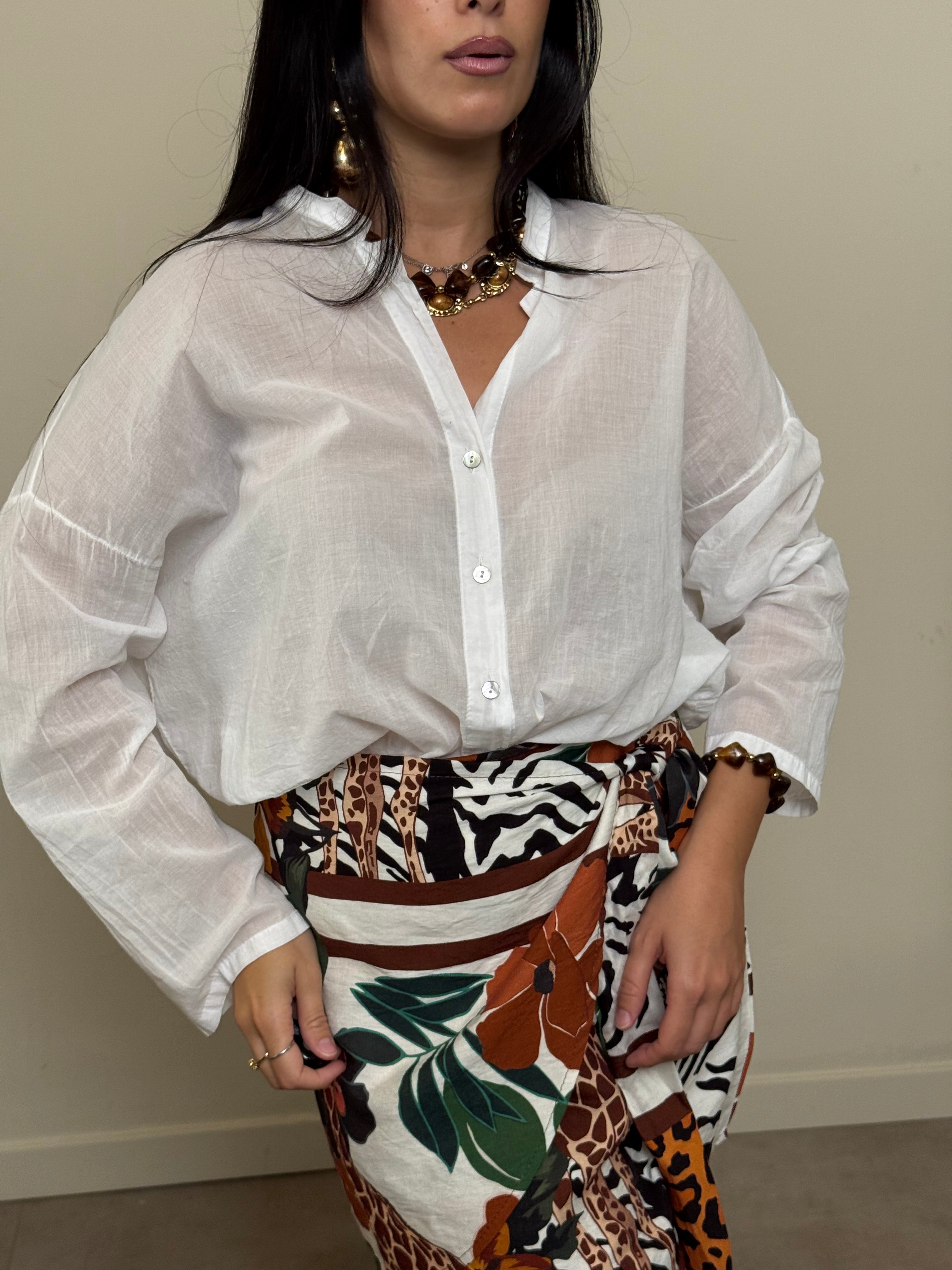 Camicia cotone bianco freddo