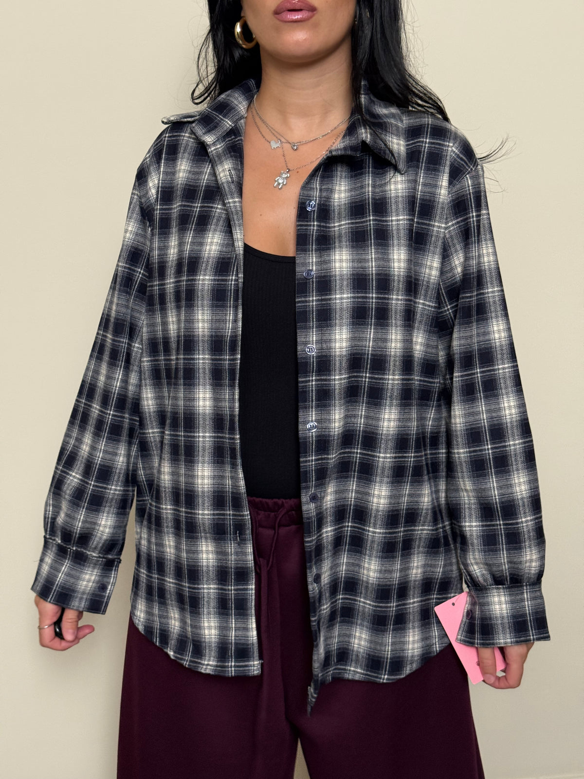 Camicia a quadri blu