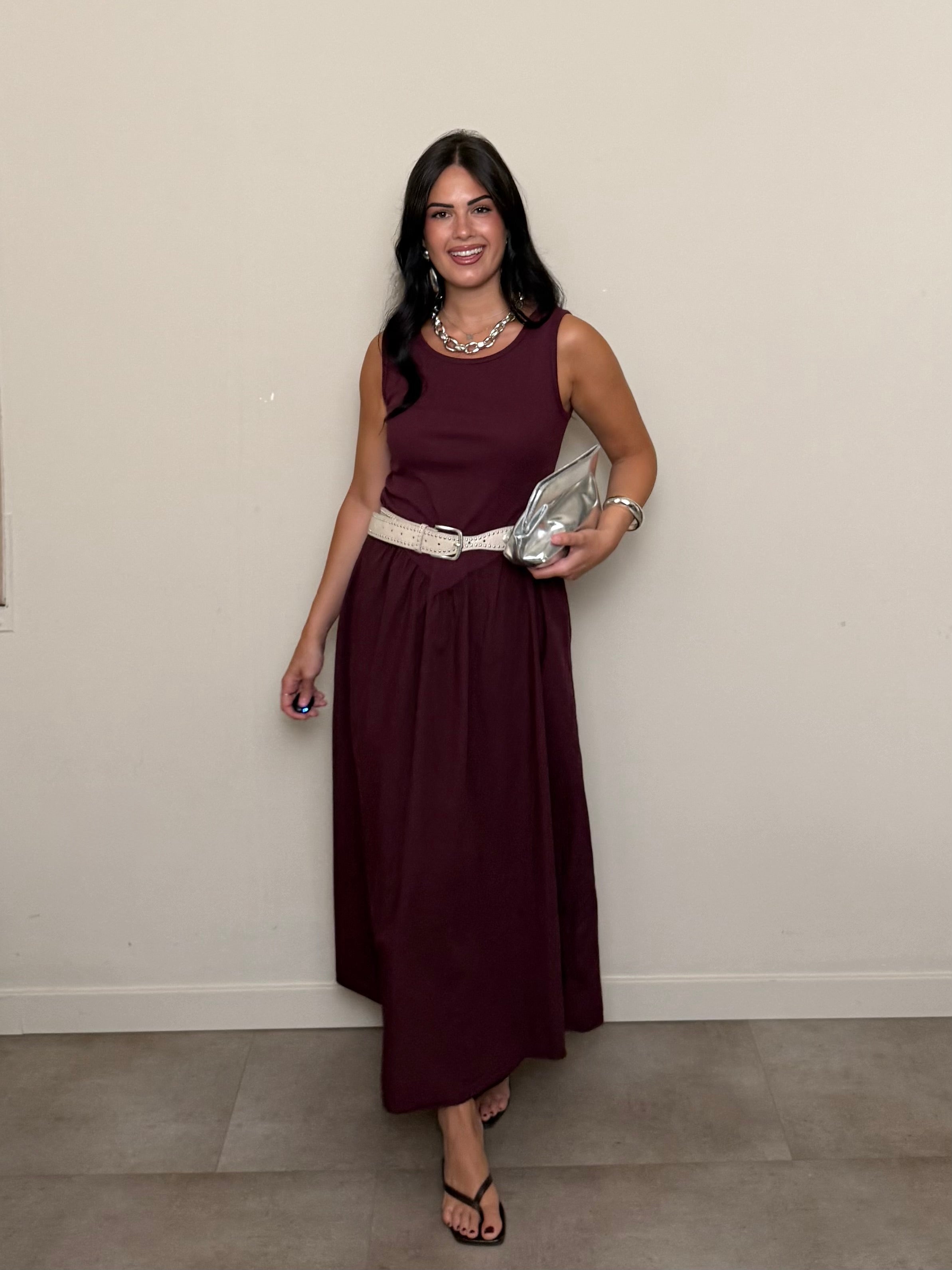 Abito Anna bordeaux
