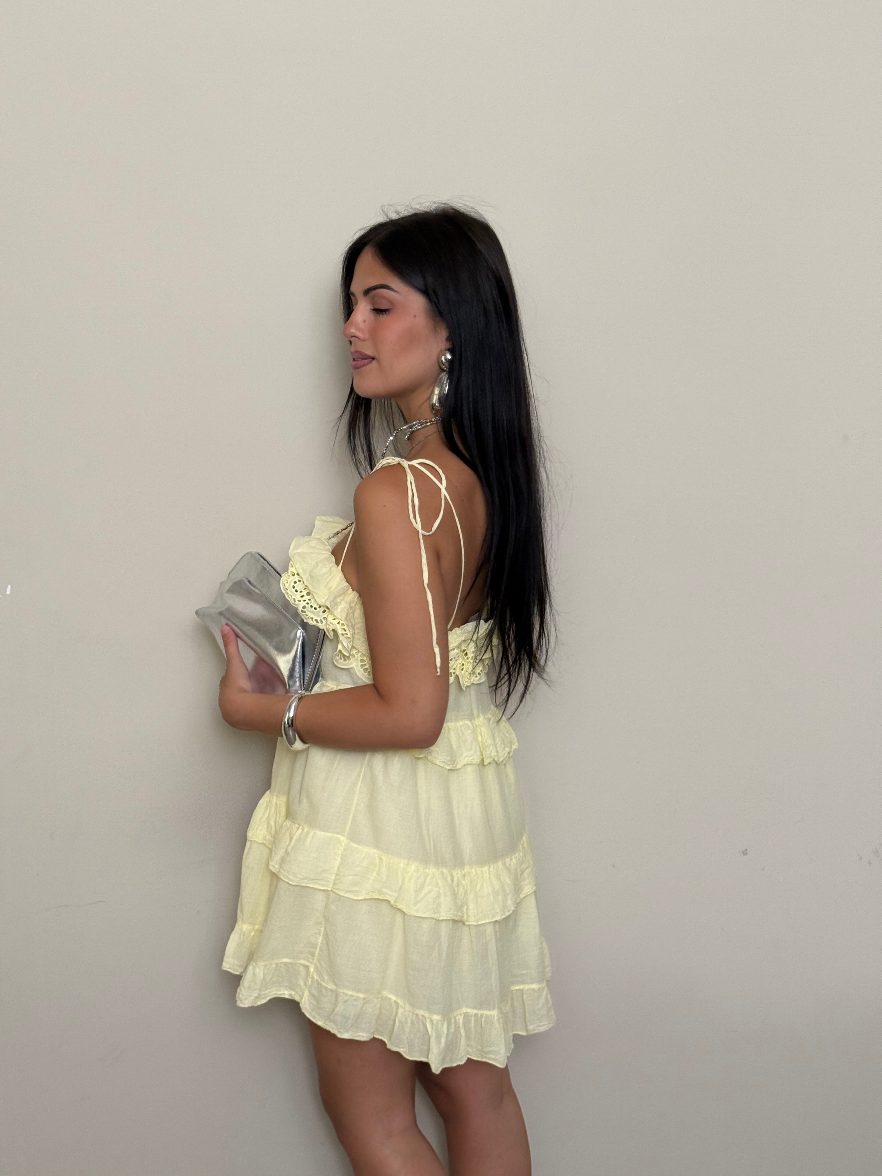 Mini dress giallo freddo