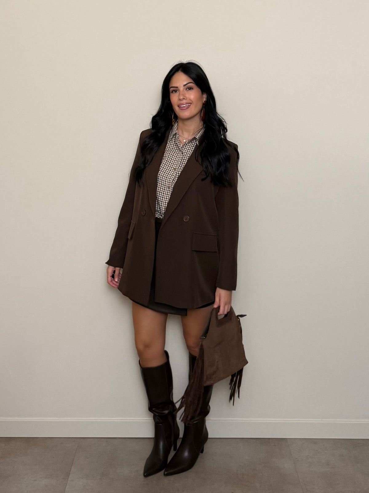 Blazer regular cioccolato