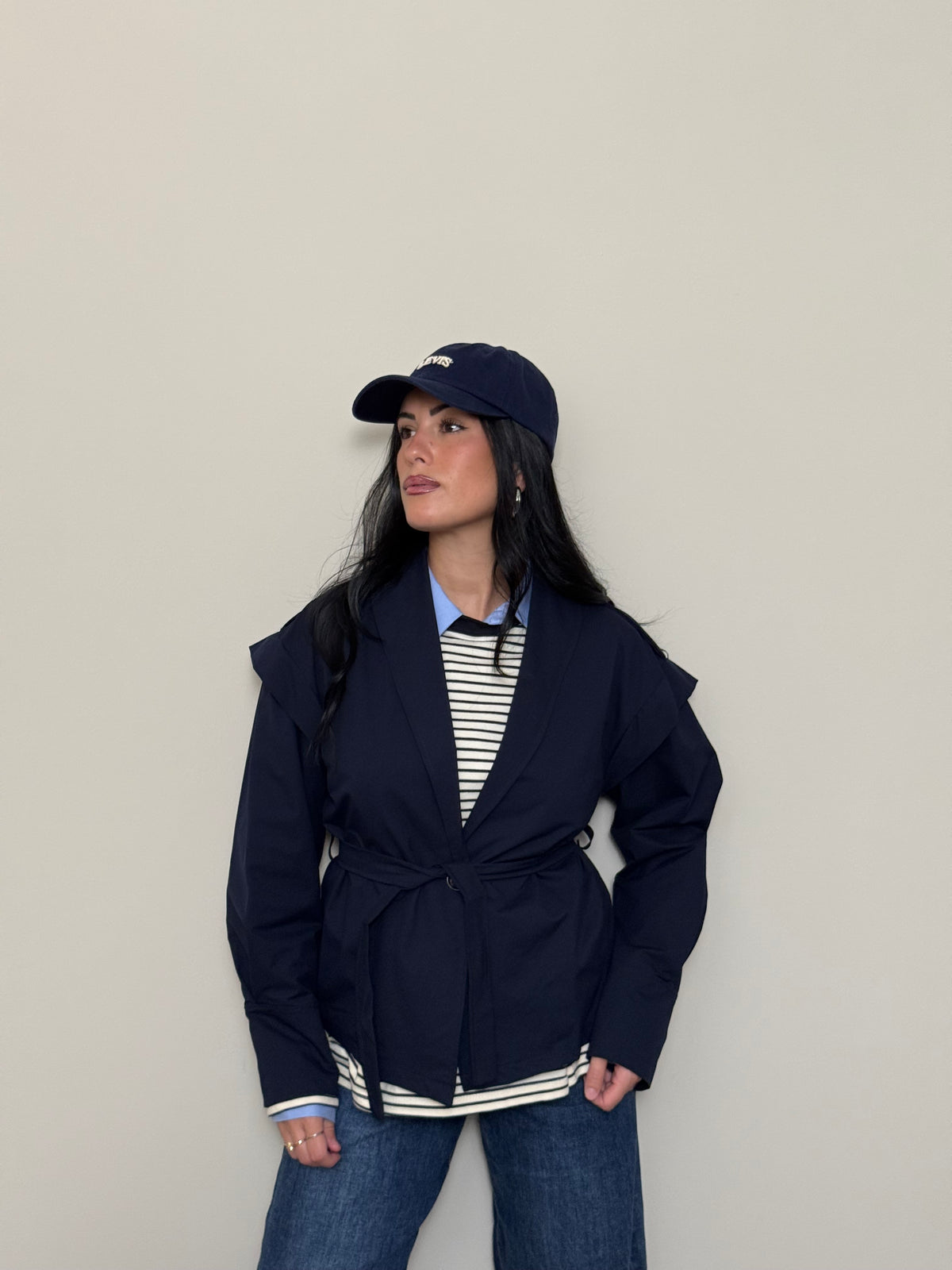 Maglia a righe blu