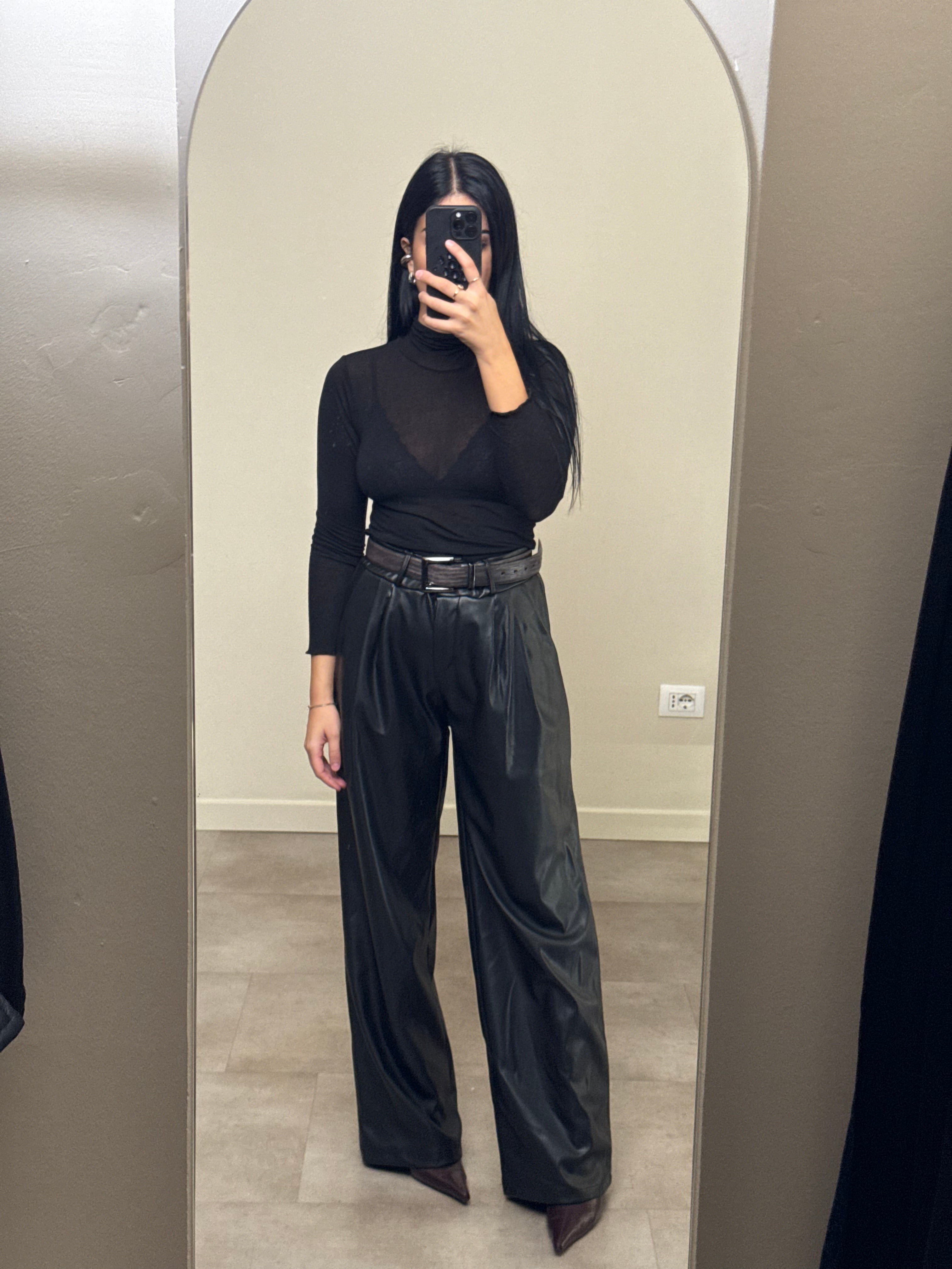 Pantalone ecopelle